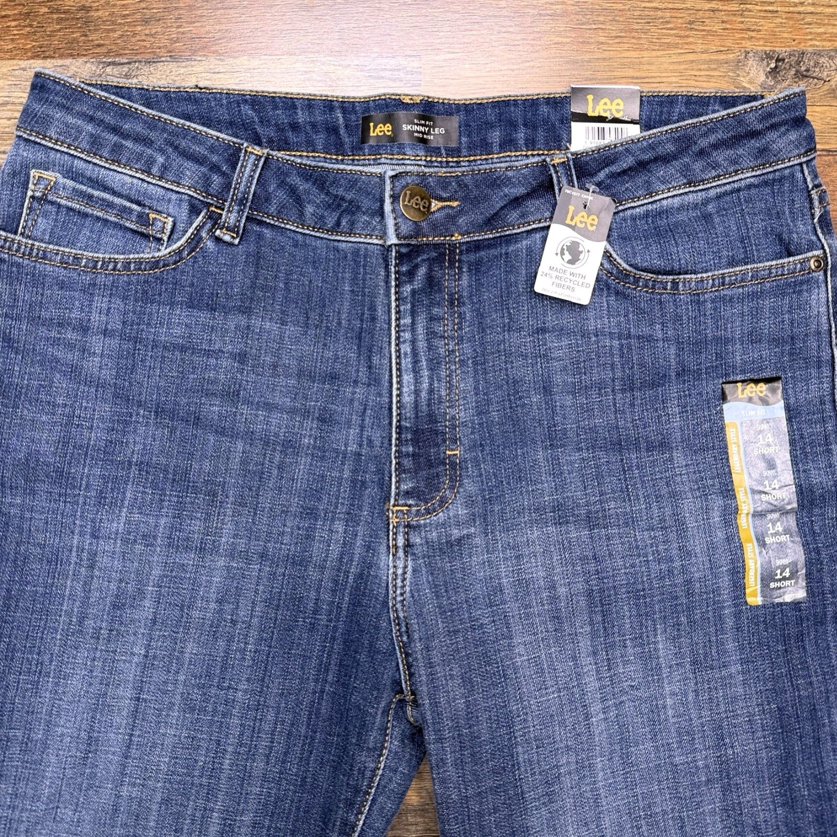 Lee Lee Skinny Leg Jeans Womens 14 Short Mid Rise Slim Fit New Size 36" / US 14 / IT 50 - 3 Thumbnail