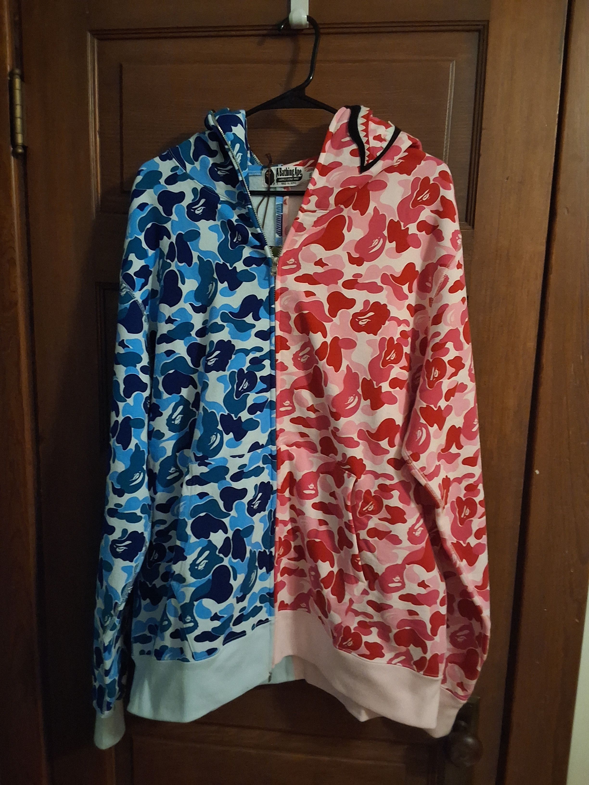 Bape BAPE ABC Seperate Shark Full Zip Hoodie Blue/Pink Size US XXL / EU 58 / 5 - 2 Thumbnail