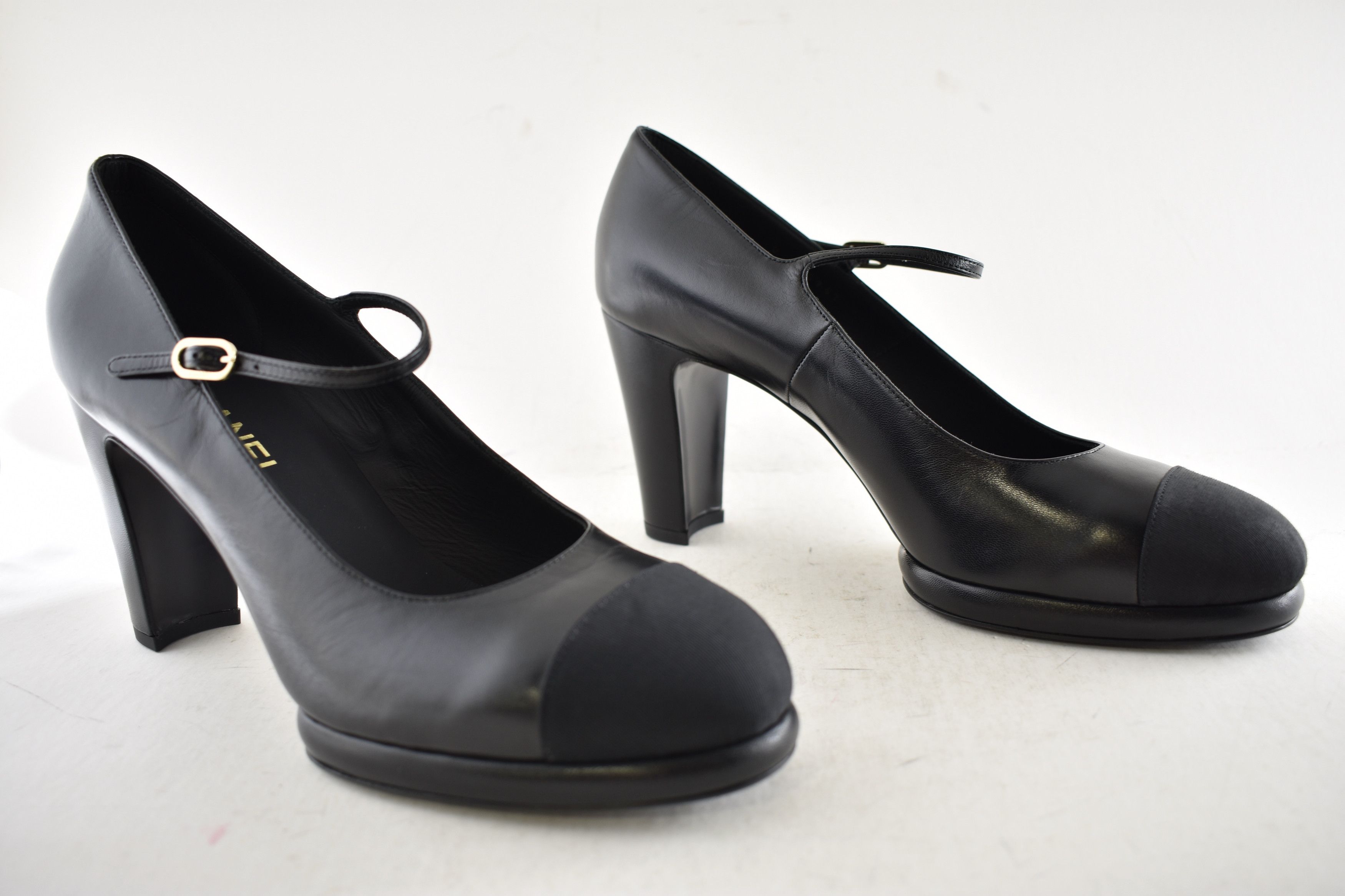 Chanel Chanel 24B CC Logo Ankle Strap Block Heel Platform Pumps 41 Size US 11 / IT 41 - 3 Thumbnail