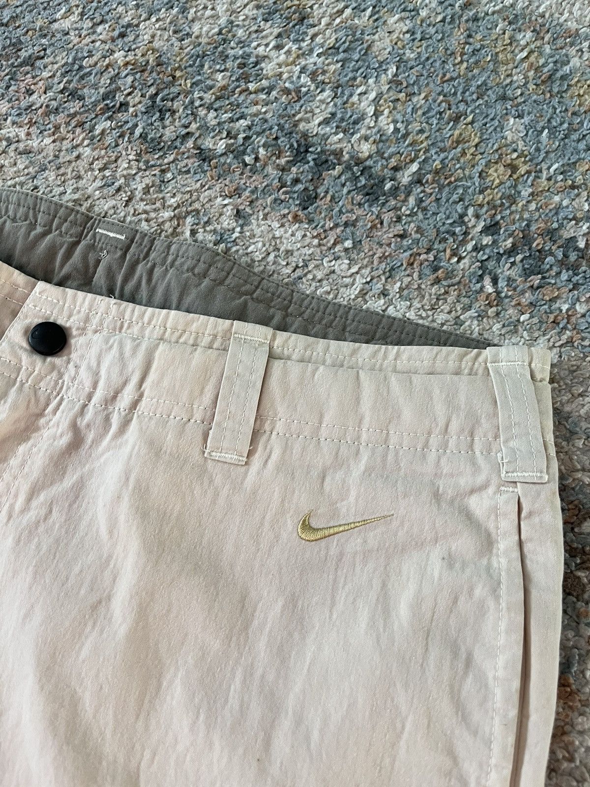 Vintage VTG Y2K Nike Flare Cargo Pants Tan 34x30 Size US 34 / EU 50 - 4 Thumbnail