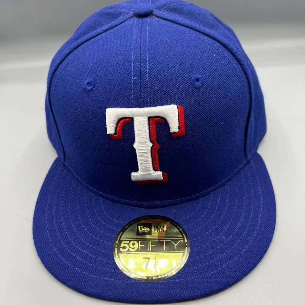 New Era Texas Rangers Hat Men 7 1/2 59Fifty New Era MLB Fitted Cap Size ONE SIZE - 1 Thumbnail