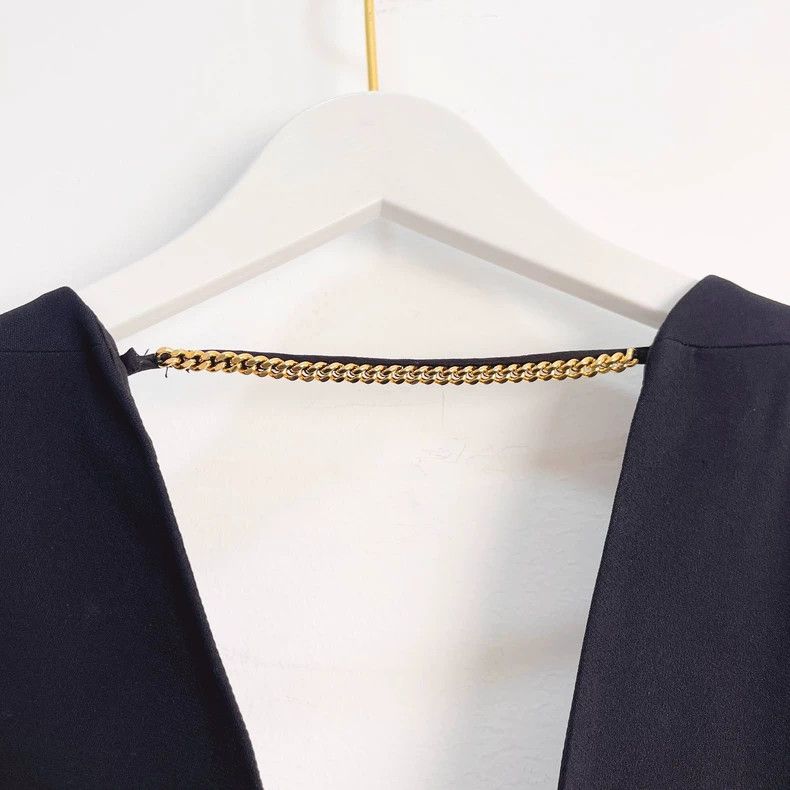 Versace Versace A little black dress with a black gold chain Size M / US 6-8 / IT 42-44 - 6 Thumbnail