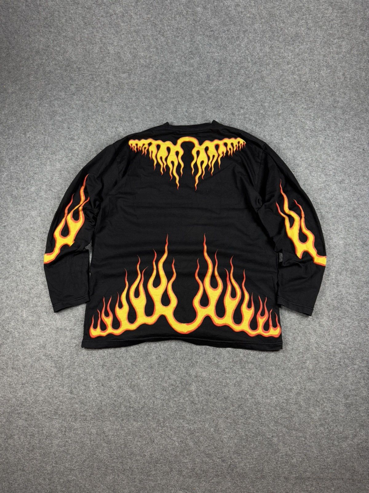 Japanese Brand × Vintage Y2K japanese brand fire flames longsleeve Size US L / EU 52-54 / 3 - 1 Thumbnail