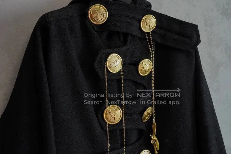 Yohji Yamamoto Yohji Yamamoto 19AW Gold Button Hooded Coat. Size US L / EU 52-54 / 3 - 3 Thumbnail