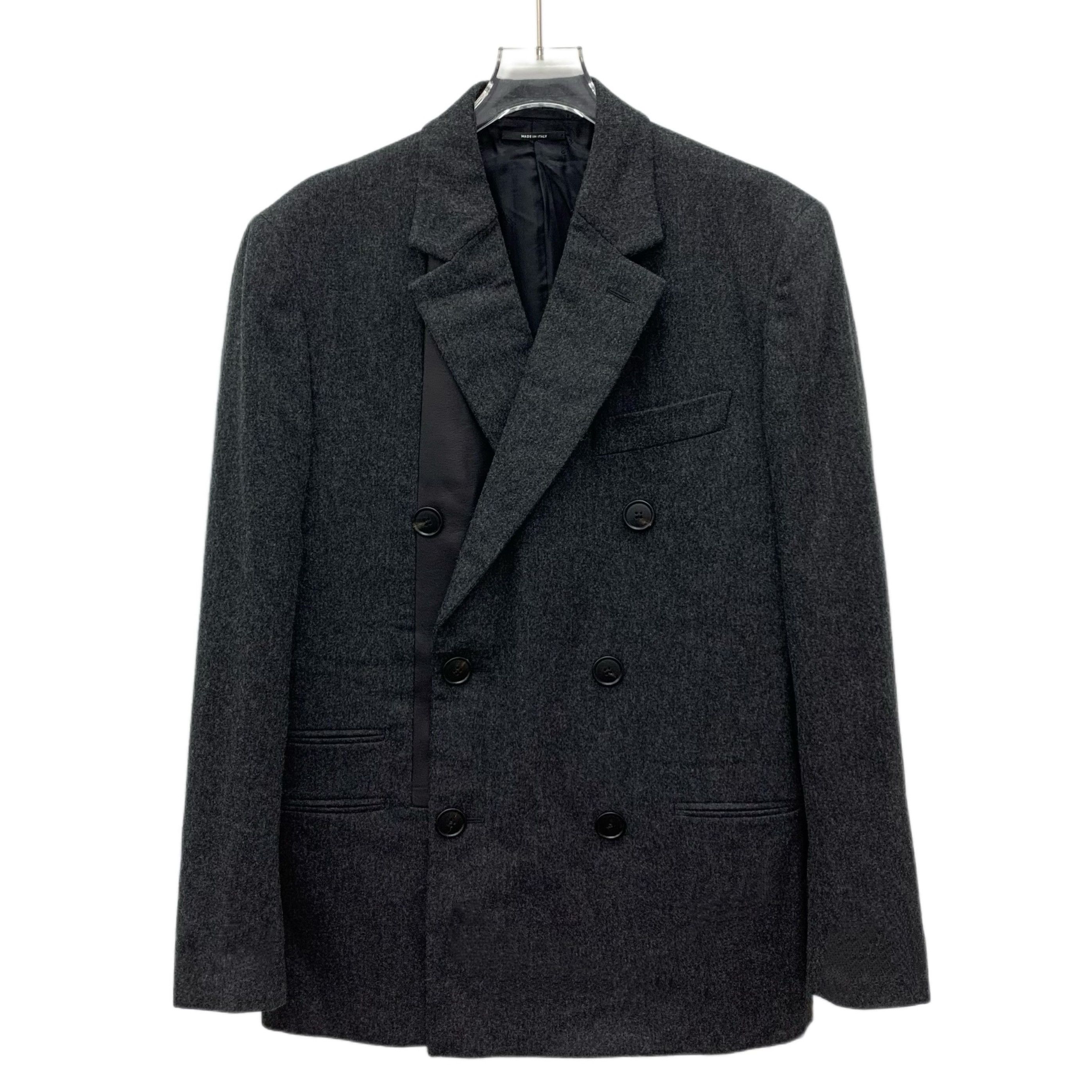 Hermes Hermes Dark Grey Wool Double-Breasted Blazer (Size 46) Size 40R - 1 Thumbnail