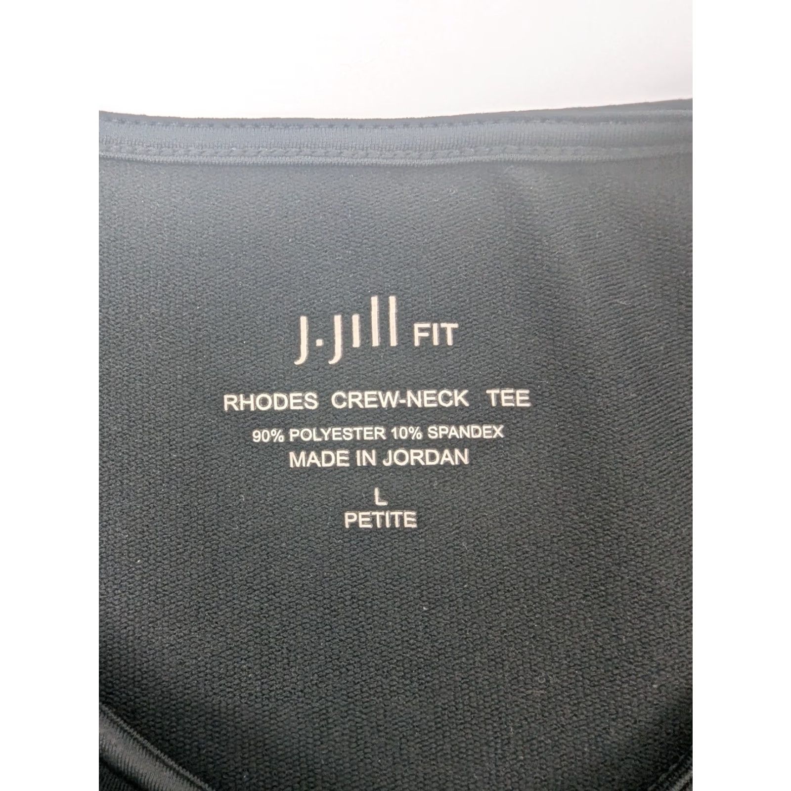 J. Jill J. Jill Black Rhodes Crew Neck Tee Long Sleeve Shirt Womens L Petite Stretch Size L / US 10 / IT 46 - 7 Thumbnail