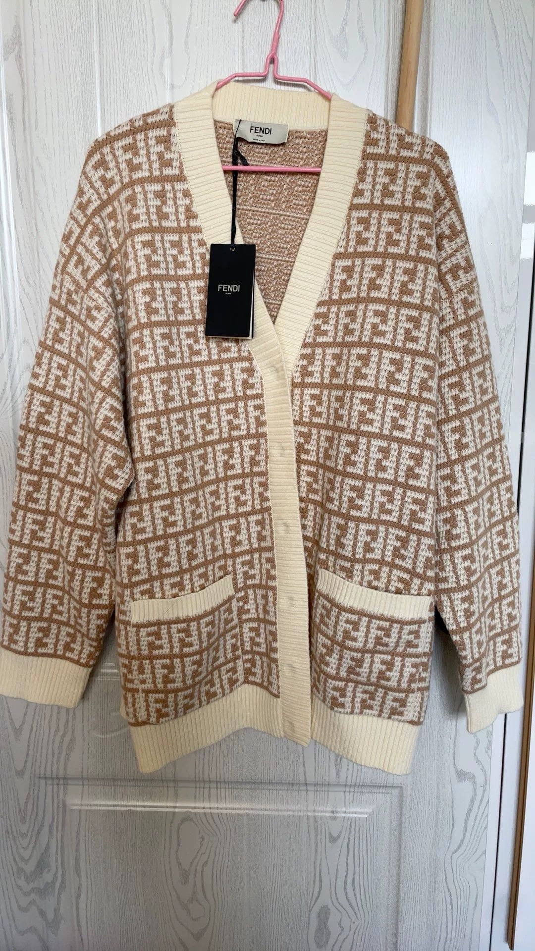 Fendi Fendi Classic Pattern Cashmere Cardigan Size US L / EU 52-54 / 3 - 1 Thumbnail