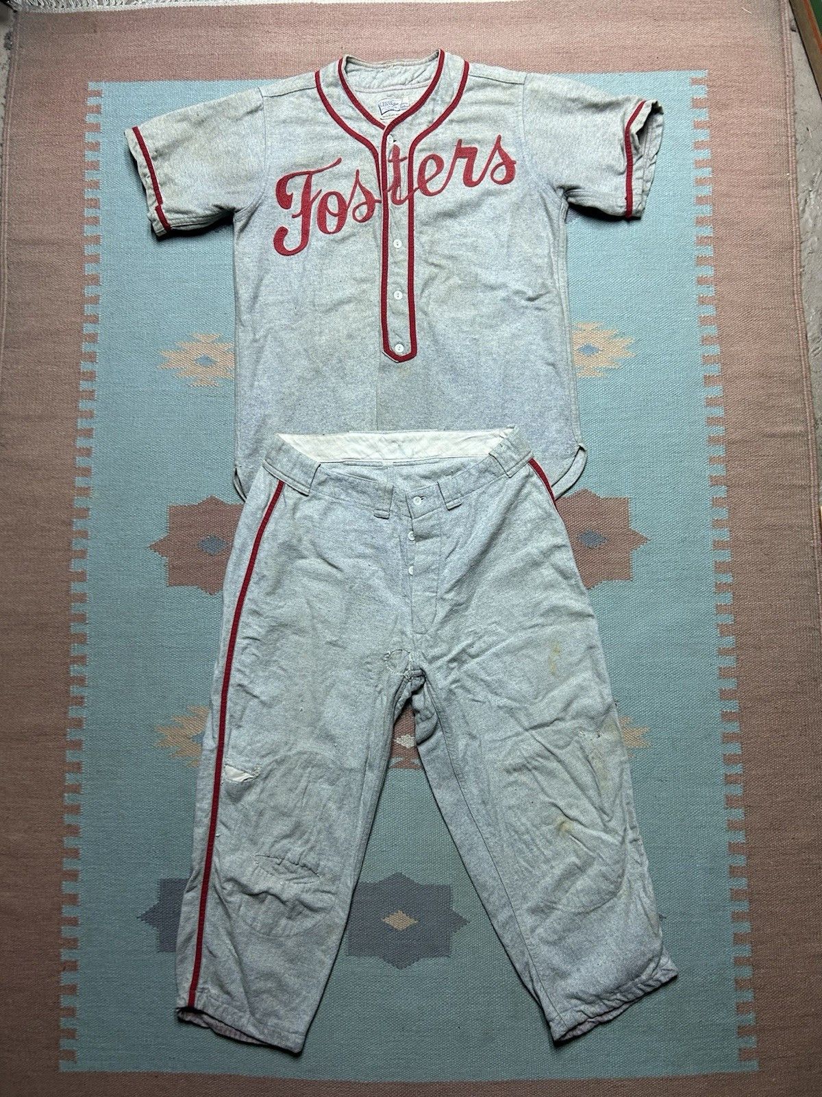 Vintage 1940 wool baseball uniform jersey grocery store chain stitch Size US L / EU 52-54 / 3 - 1 Thumbnail