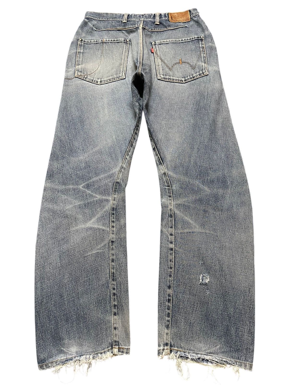 Edwin Vintage Edwin E-Function Blue Faded Wash Clawmark Loose Fits Size US 30 / EU 46 - 2 Thumbnail