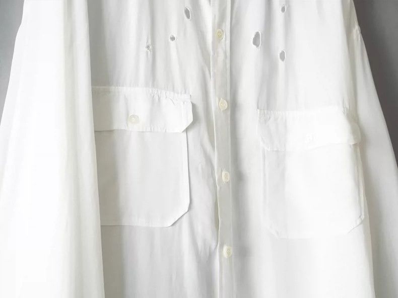 Yohji Yamamoto Yohji Yamamoto 1992SS Bullet Hole Double Pocket Shirt 2505- Size US M / EU 48-50 / 2 - 4 Thumbnail