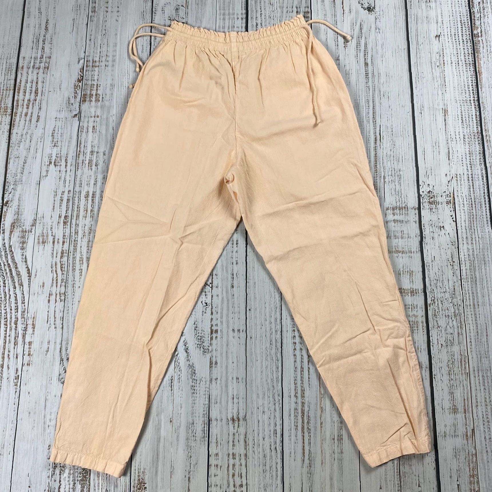 Vintage VTG CEST JOLI LAUREN HIGH WAIST JOGGER PANTS LIGHTWEIGHT CORAL PINK COTTON M Size 32" / US 10 / IT 46 - 5 Thumbnail