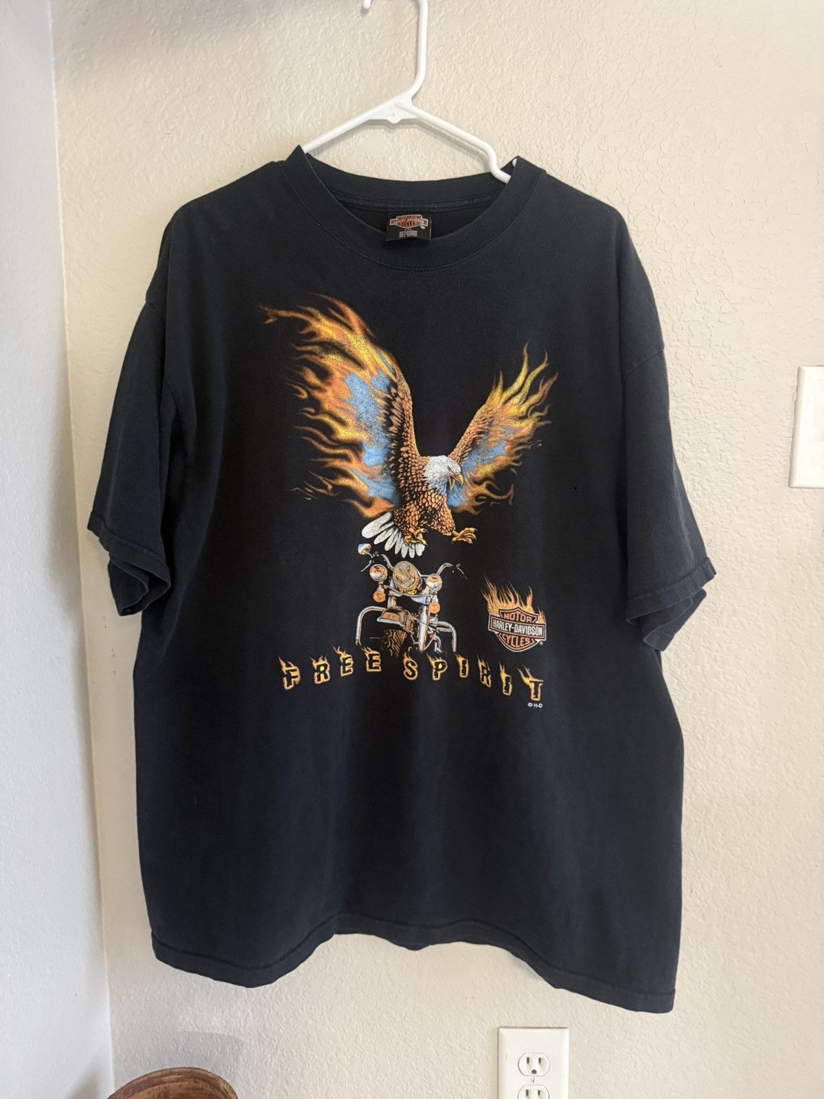 Harley Davidson Vintage Harley Davidson Free Spirit Flame Eagle shirt Size US XXL / EU 58 / 5 - 4 Thumbnail