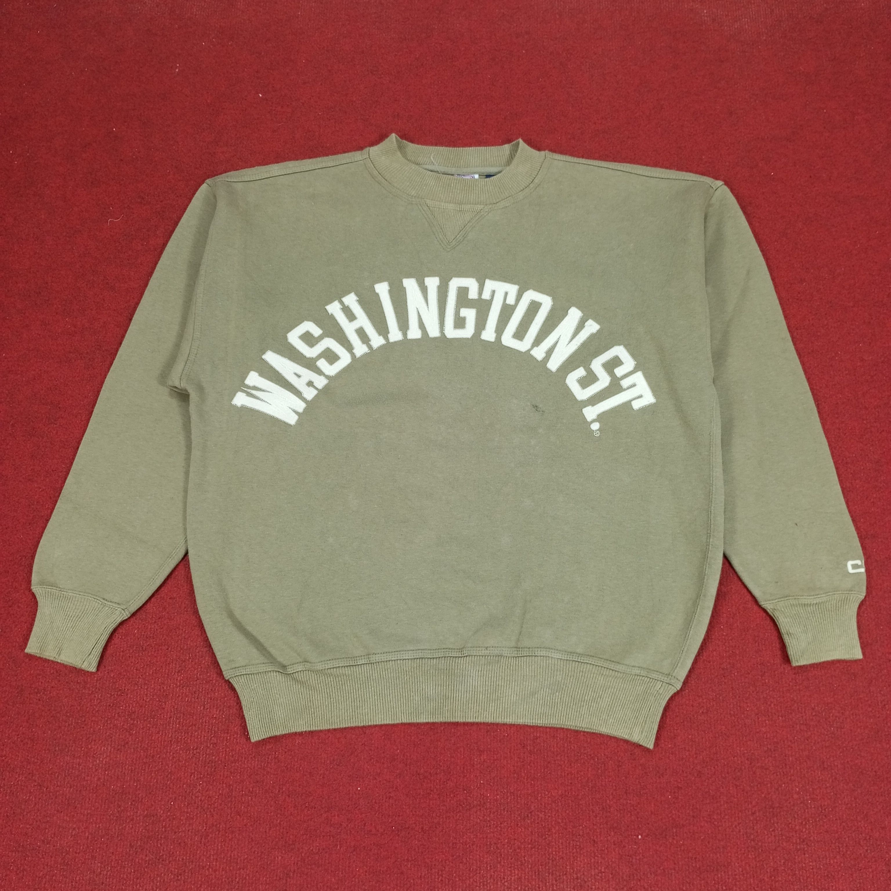 Vintage Washington St Spellout Design Streetwear Style Sweatshirt Size US L / EU 52-54 / 3 - 1 Thumbnail
