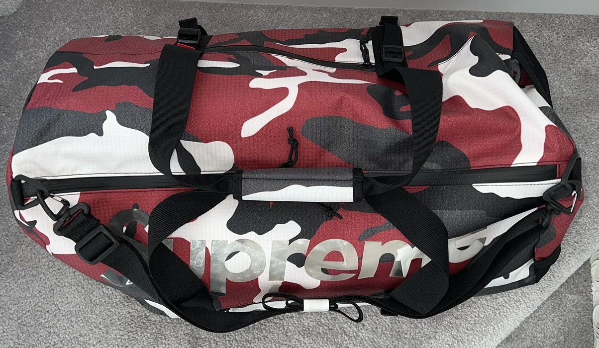 Supreme SS/21 Red Camo Duffle Bag