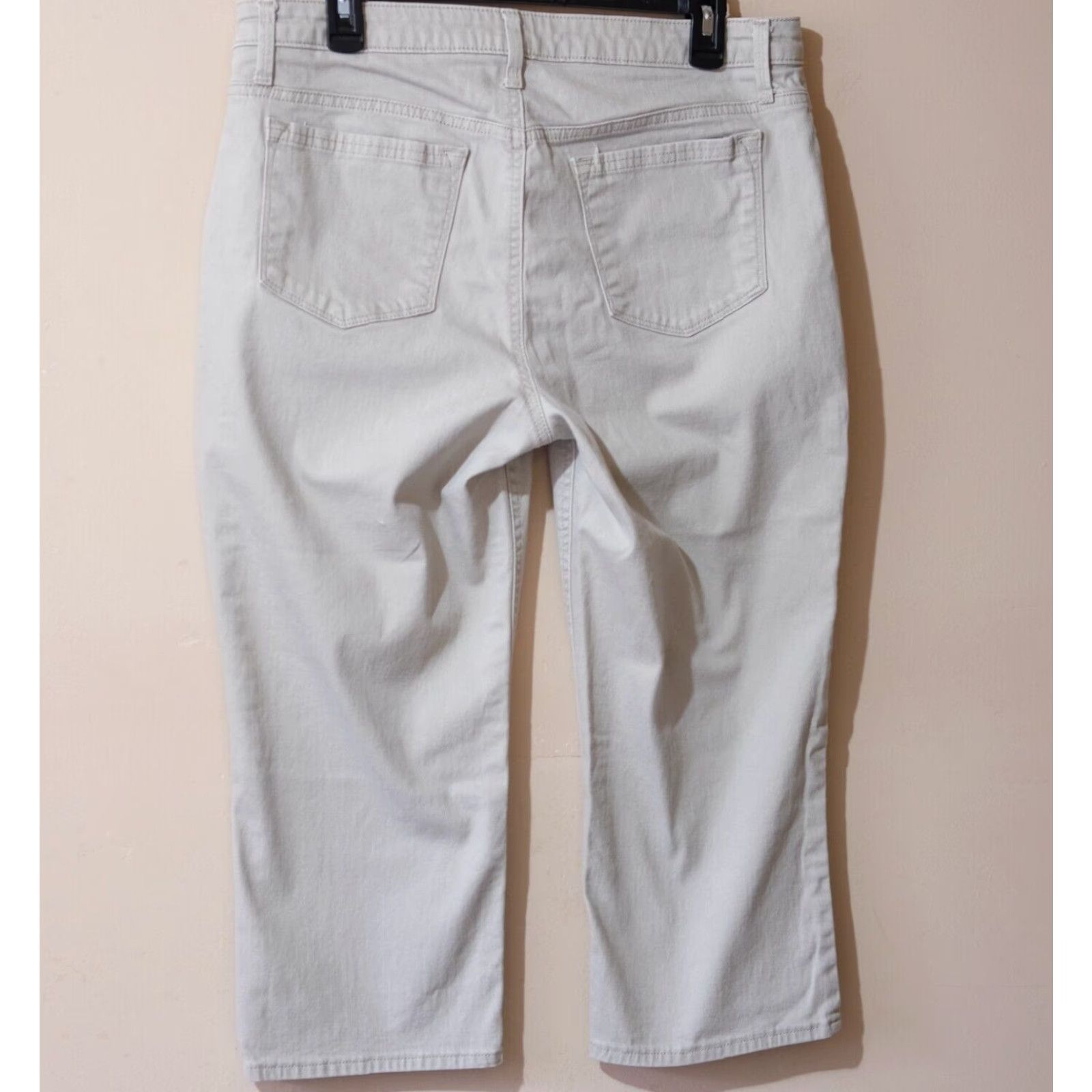 Vintage Riders by Lee Mid-Rise Capri Jeans Denim Beige Stretch Women's 12M #H14-7 (Regular) Jeans Capris Women Beige Stretch Size 34" / US 12 / IT 48 - 5 Thumbnail