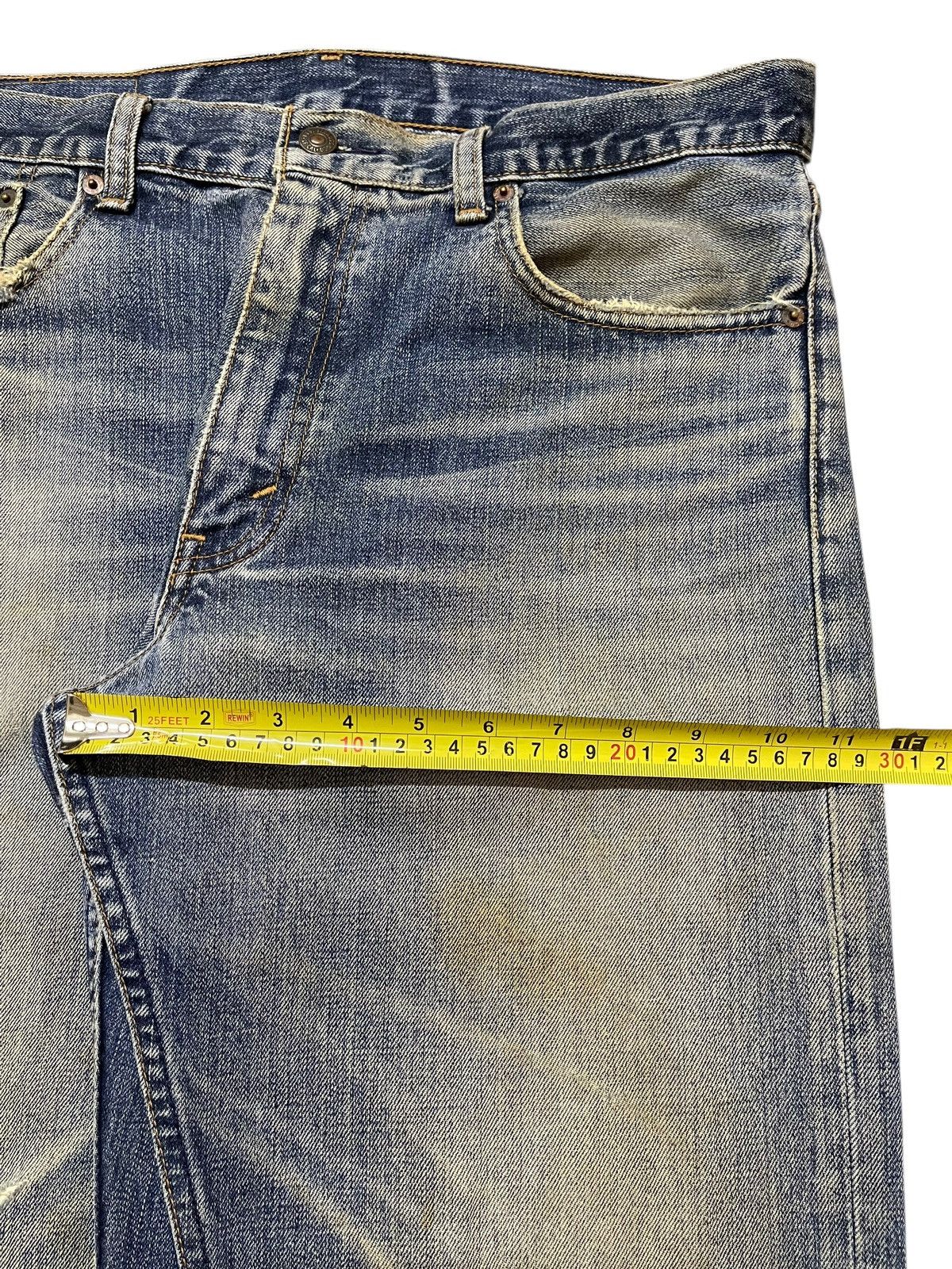 Levi's Vintage 90s Levis 505 Mud Faded Wash Ripped Loose Jeans Size US 34 / EU 50 - 16 Thumbnail