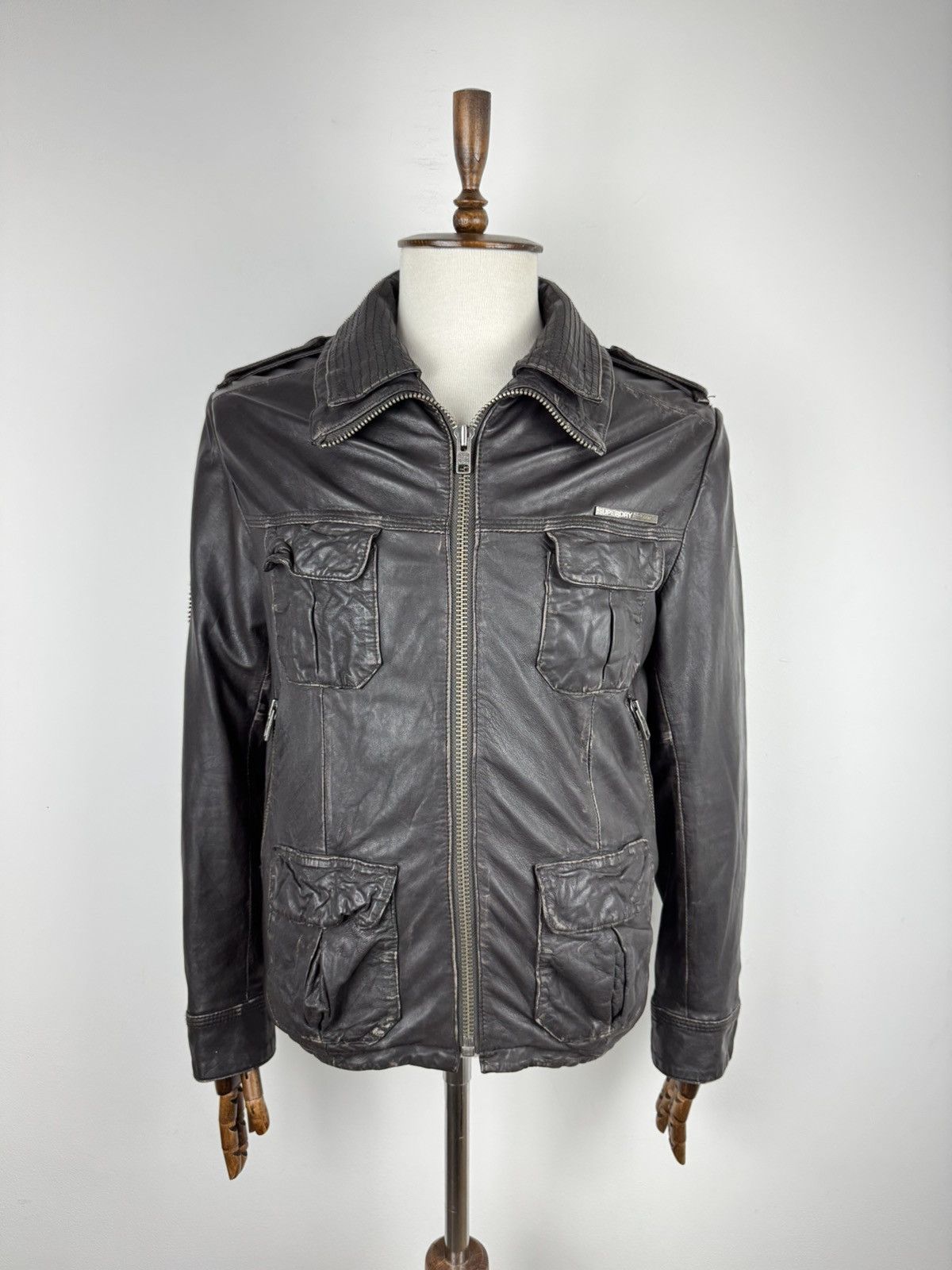 Superdry Men’s Vintage SuperDry Leather Jacket size M Size US M / EU 48-50 / 2 - 1 Thumbnail