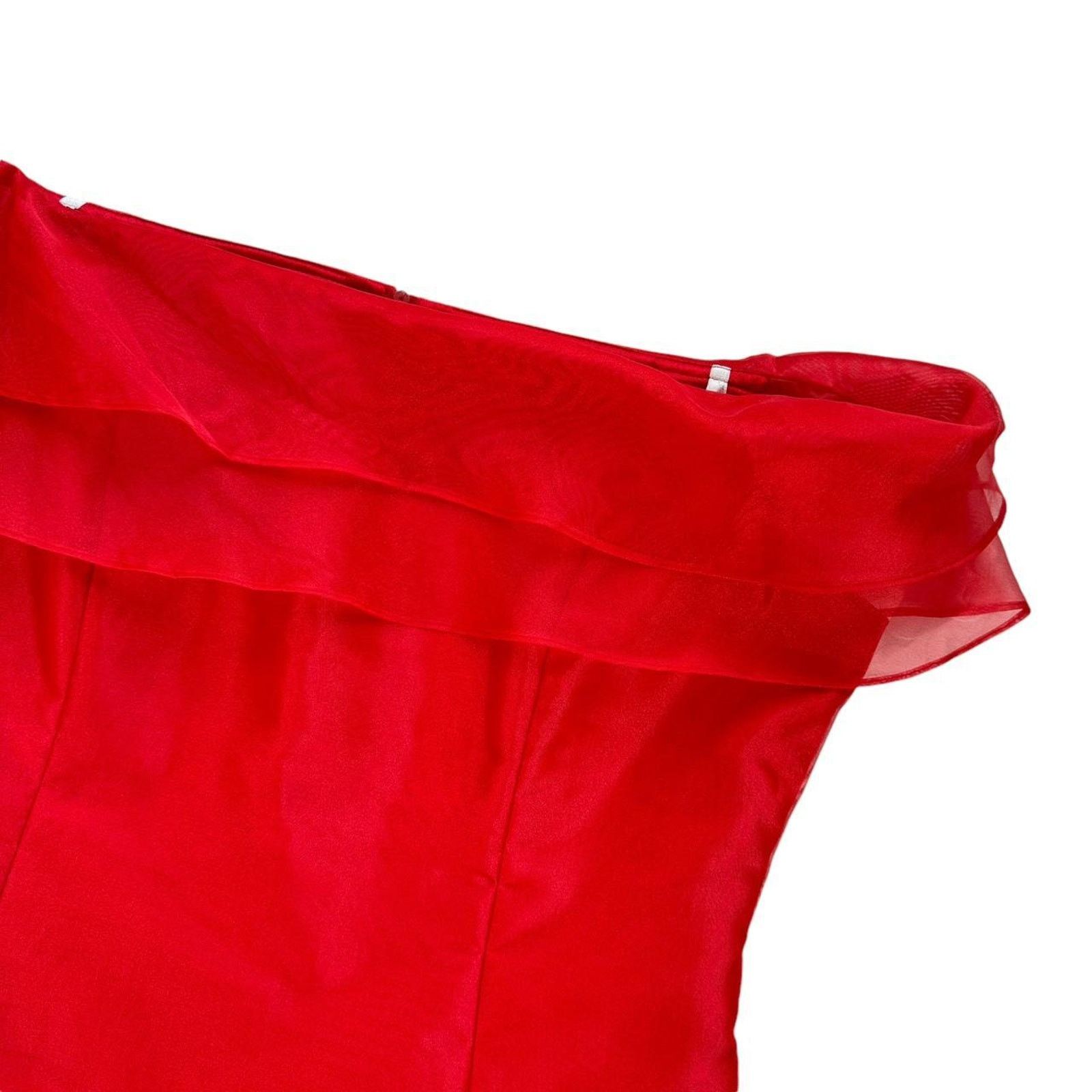 Other Ursula of Switzerland Red Off Shoulder Corset Style Top Size XL / US 12-14 / IT 48-50 - 3 Thumbnail