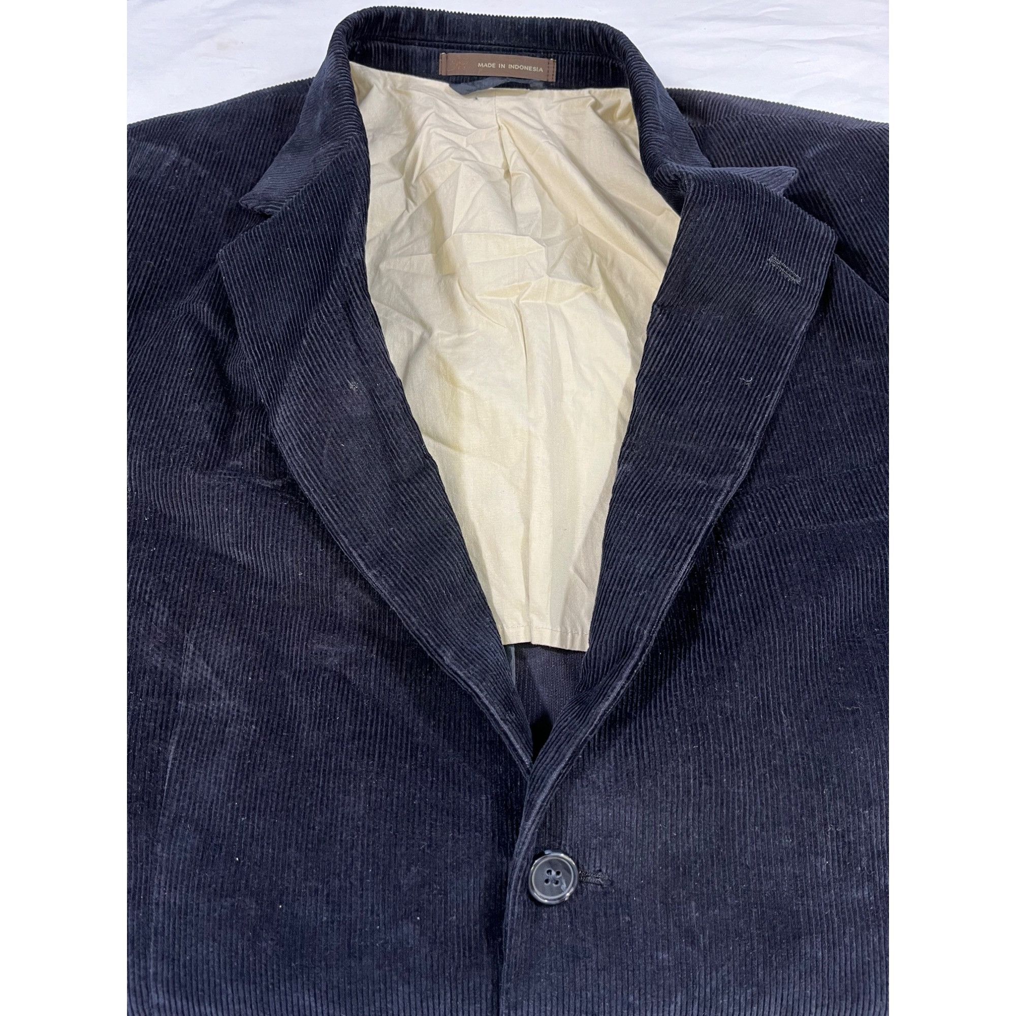 Tasso Elba Tasso Elba Mens Black Conduroy Blazer Coat Size XL SKU 6808 Size 50R - 3 Thumbnail