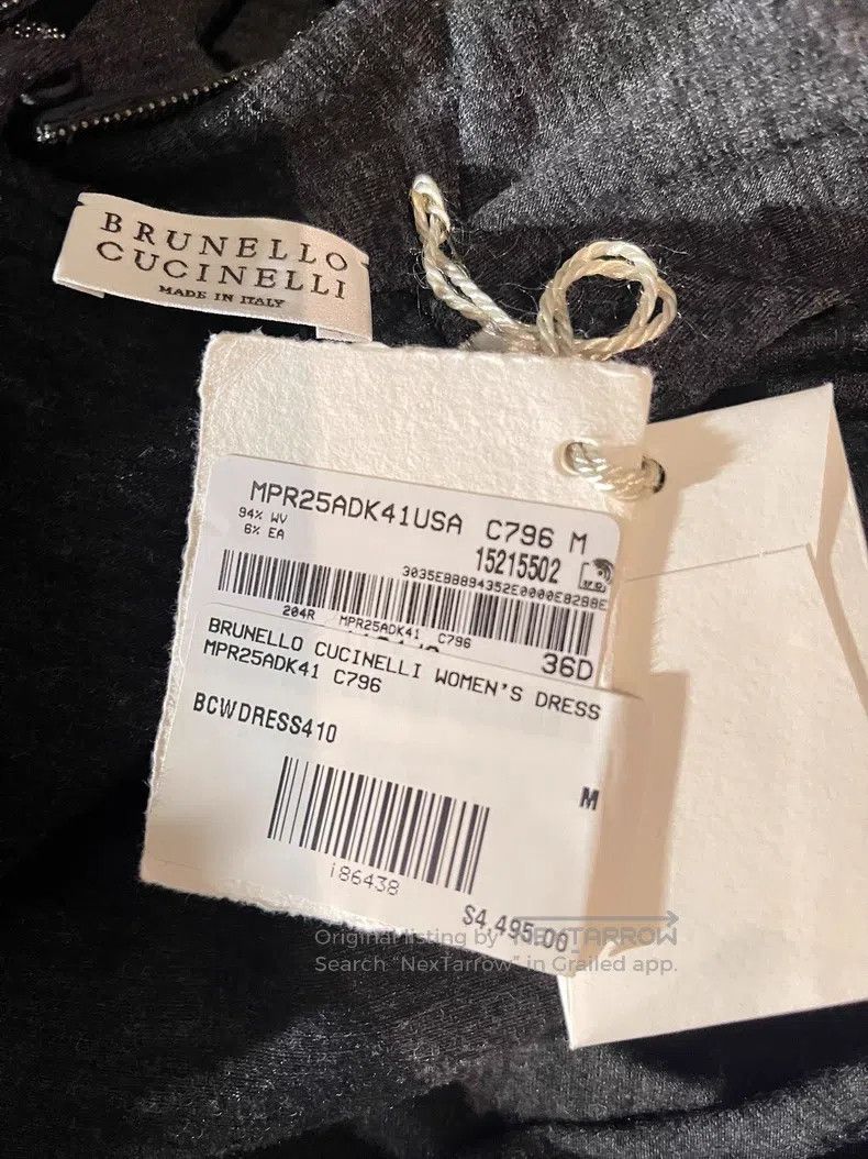 Brunello Cucinelli Brunello Cucinelli Long Sleeve Wool Dress Size M / US 6-8 / IT 42-44 - 7 Thumbnail