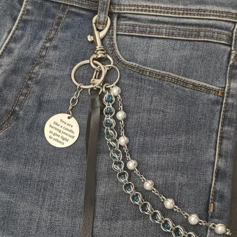 Japanese Brand × Jewelry 2 layer Natural Echo Blue Pearl WalletChain 🩵 Size ONE SIZE - 5 Thumbnail