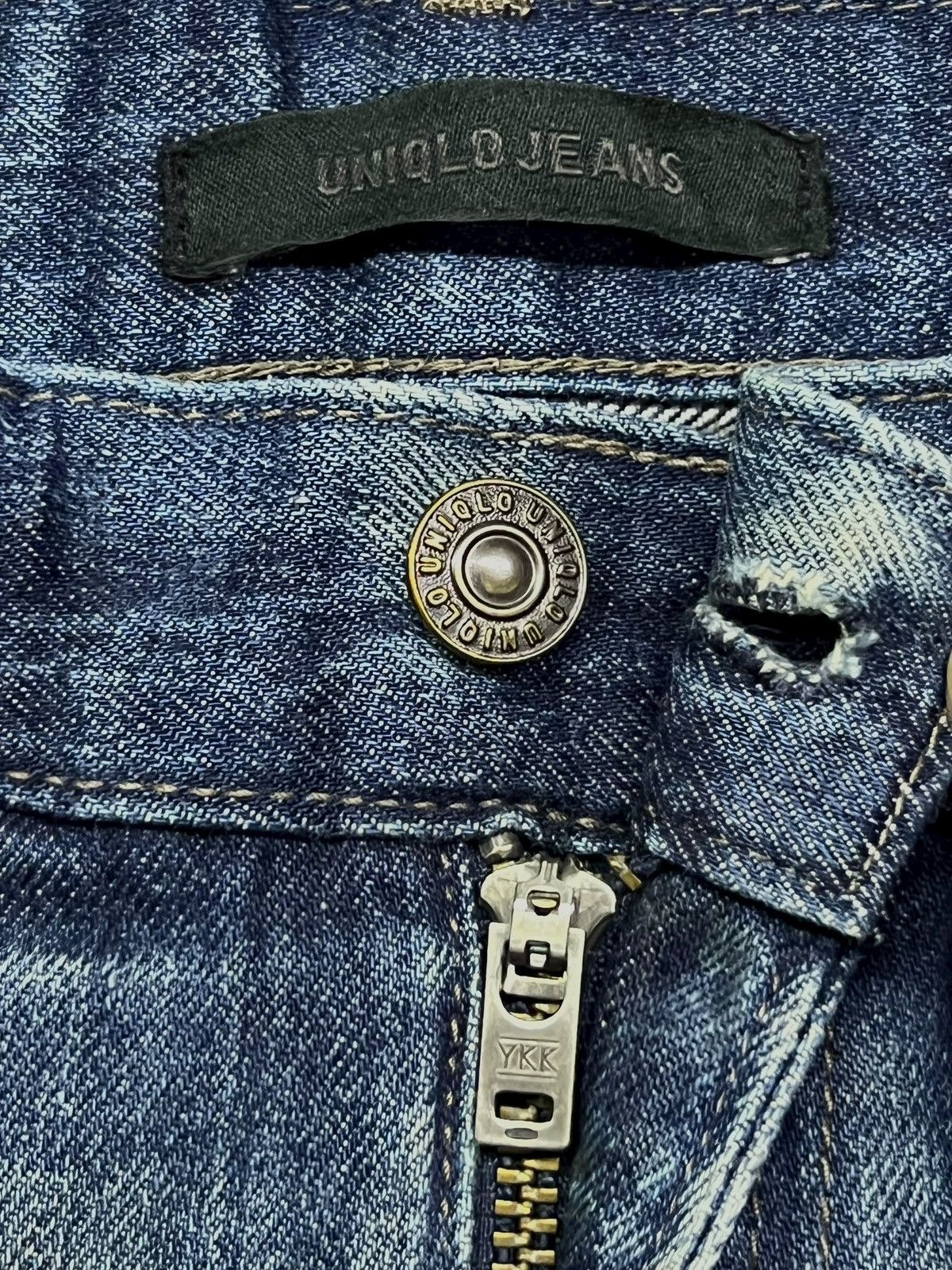 Uniqlo Vintage Uniqlo Japan - Faded Wash, Distressed Denim Size US 35 - 10 Thumbnail