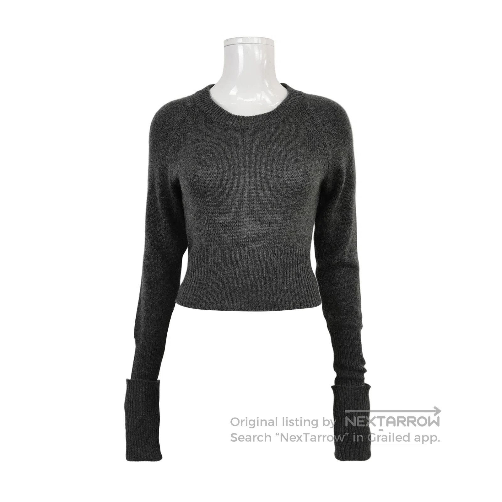 Prada Prada Cashmere Grey Round Neck Sweater . Size L / US 10 / IT 46 - 1 Thumbnail