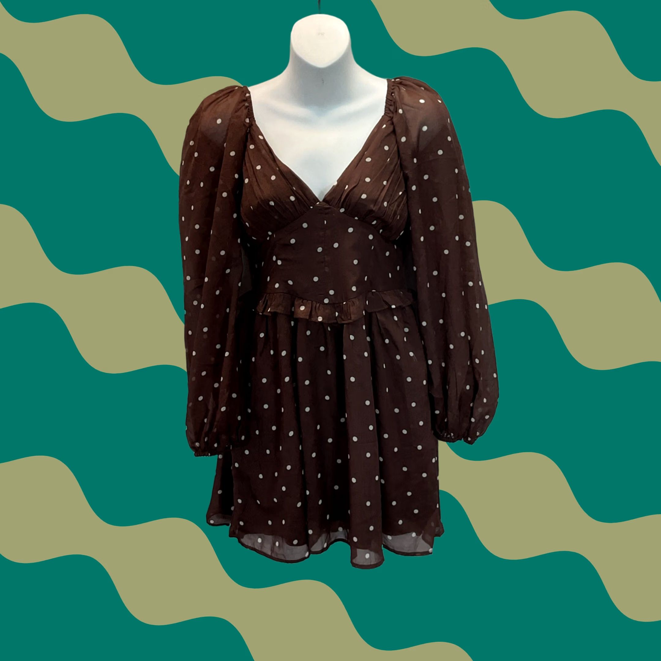 brown polka dot dress abercrombie Abercrombie & Fitch Abercrombie & Fitch high neck sheer layered top in brown  polka dot - Compare Prices from 1+ Stores - Free Shipping