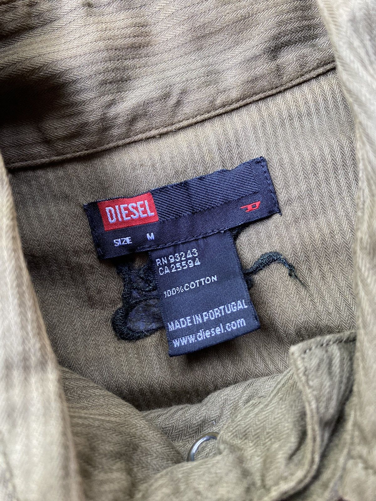 Diesel DIESEL Olive Snap Button Shirt Size M / US 6-8 / IT 42-44 - 10 Thumbnail