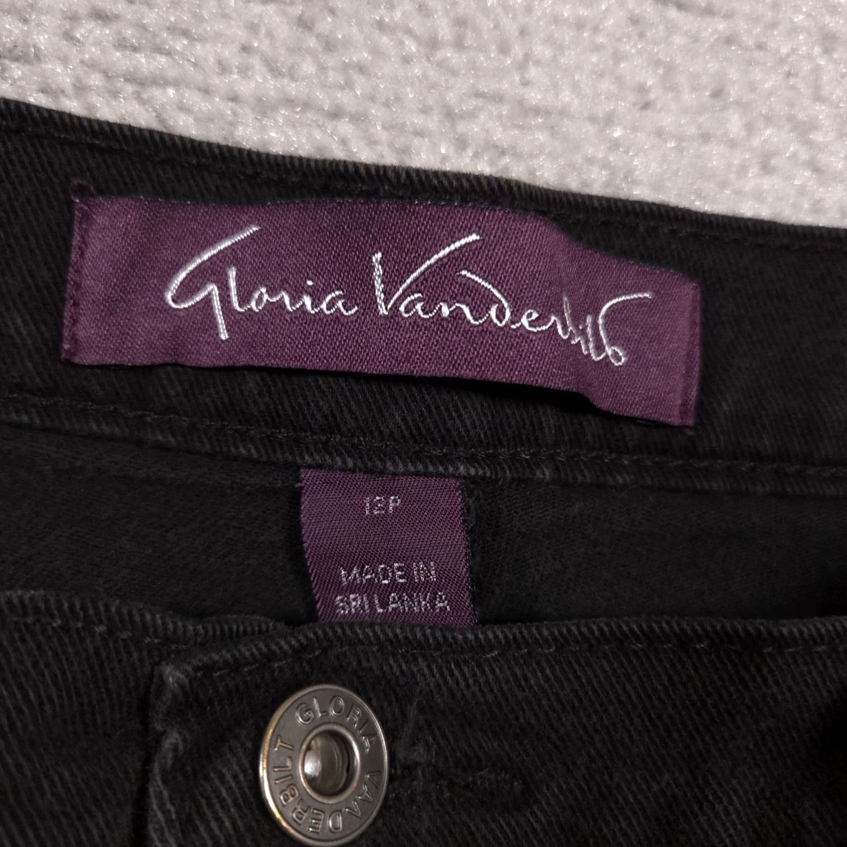 Gloria Vanderbilt Gloria Vanderbilt Amanda Jeans Women's 12P Petite Stretch Black Denim Mid-Rise Size 34" / US 12 / IT 48 - 5 Thumbnail