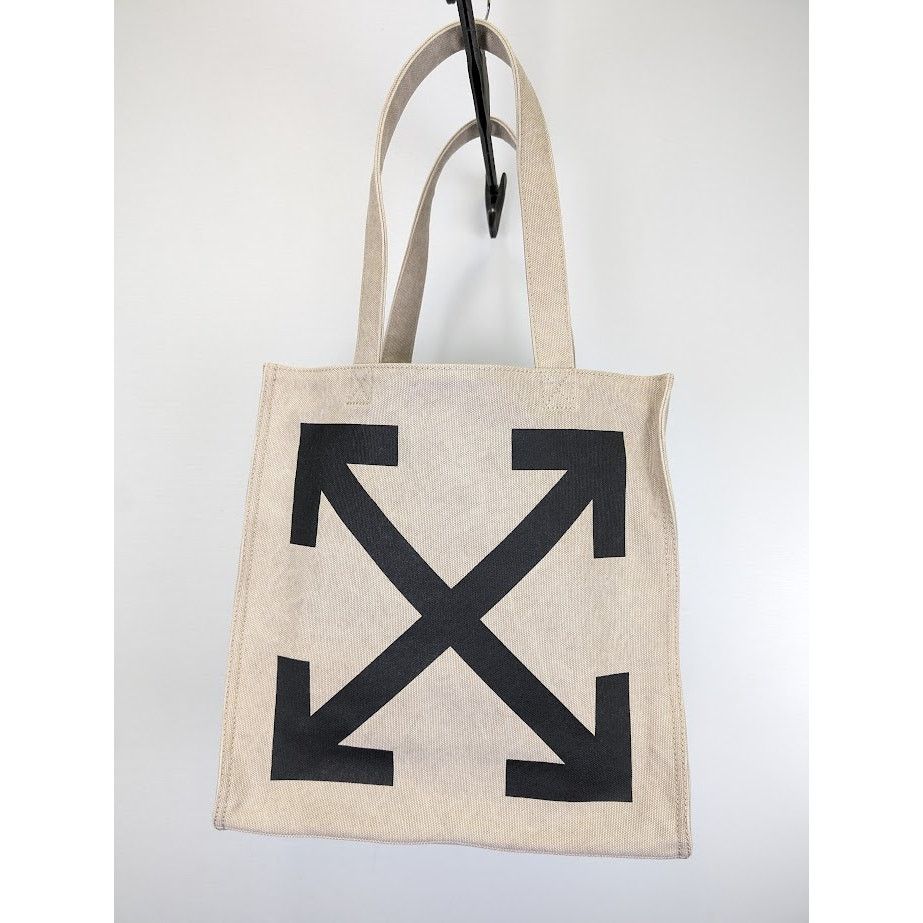 Off-White o1rshd1 Q:2 / Size: OS / Quote Shopper 40 Bag in Beige Black Size ONE SIZE - 13 Thumbnail