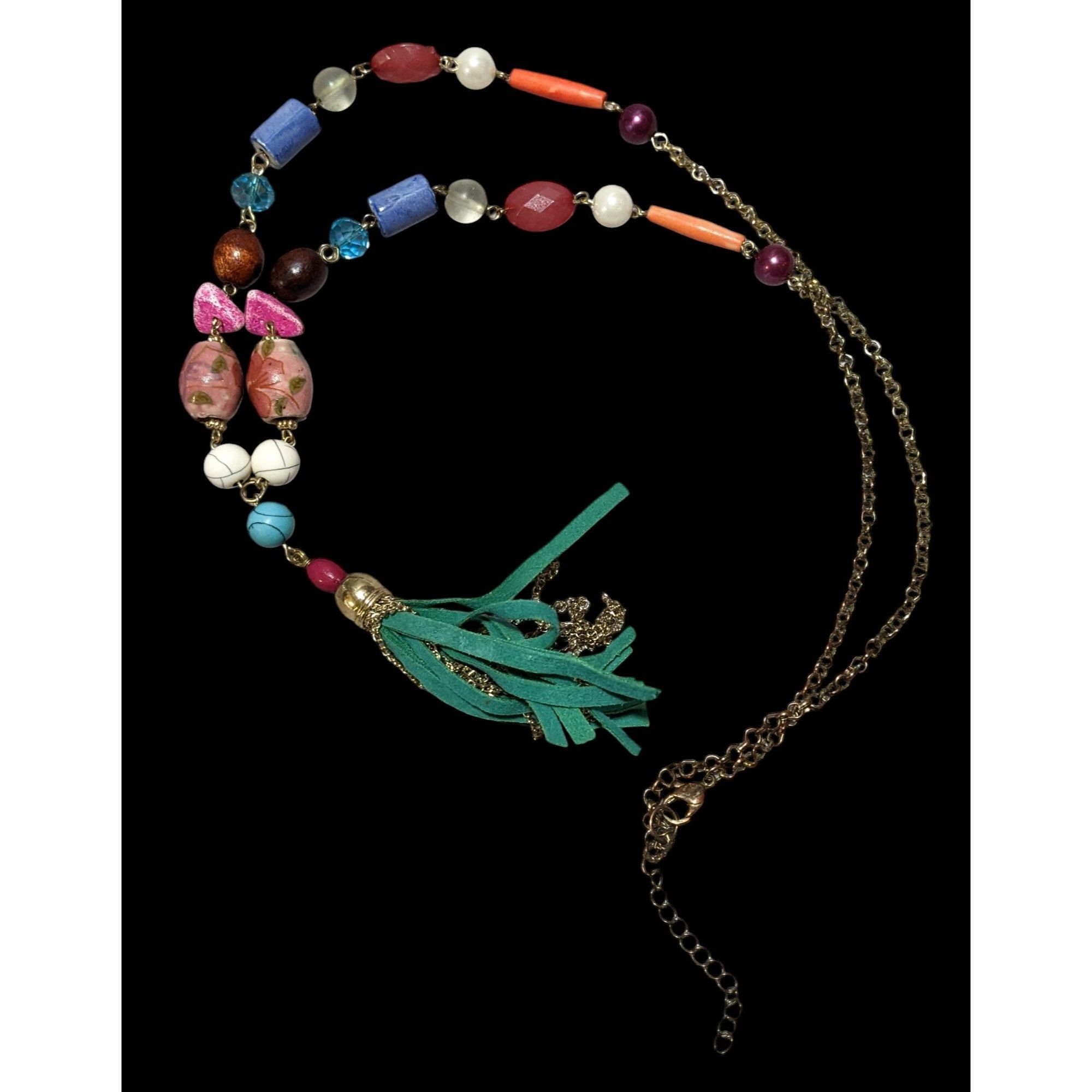 Other Bohemian Rainbow Beaded Tassel Necklace Size ONE SIZE - 1 Thumbnail