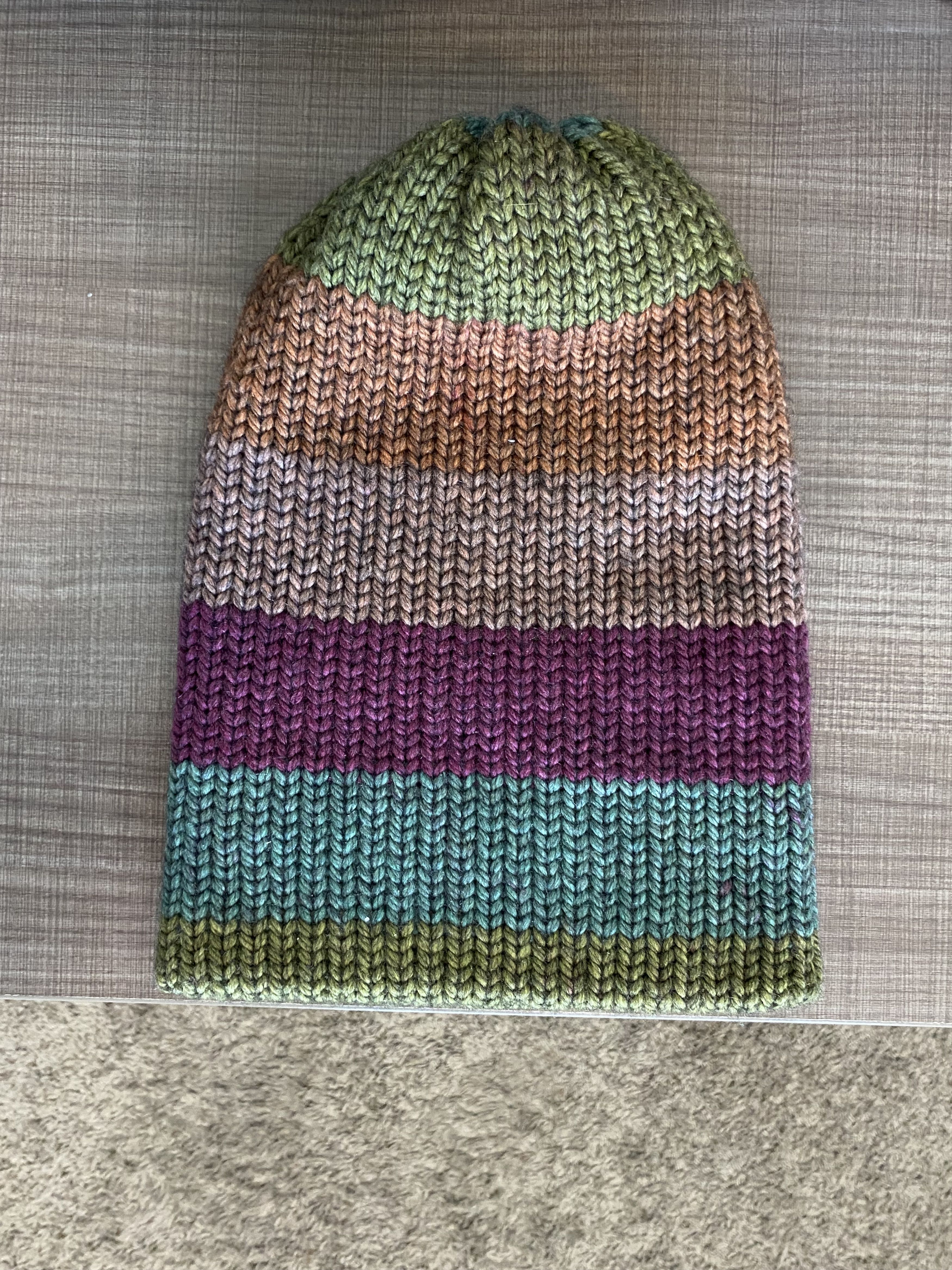 Other MULTI COLORED HAND KNIT BEANIE Size ONE SIZE - 1 Thumbnail