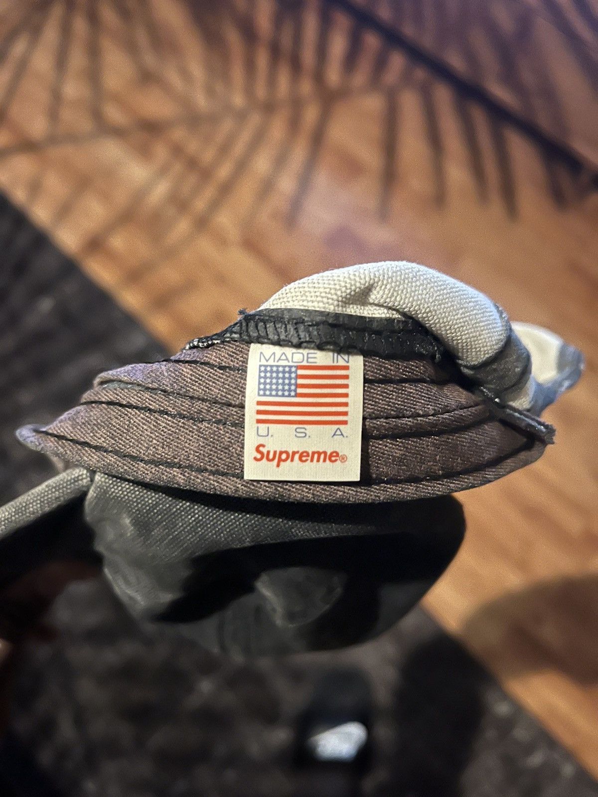 Supreme Supreme Washed Black Denim Cap Hat Size ONE SIZE - 4 Thumbnail