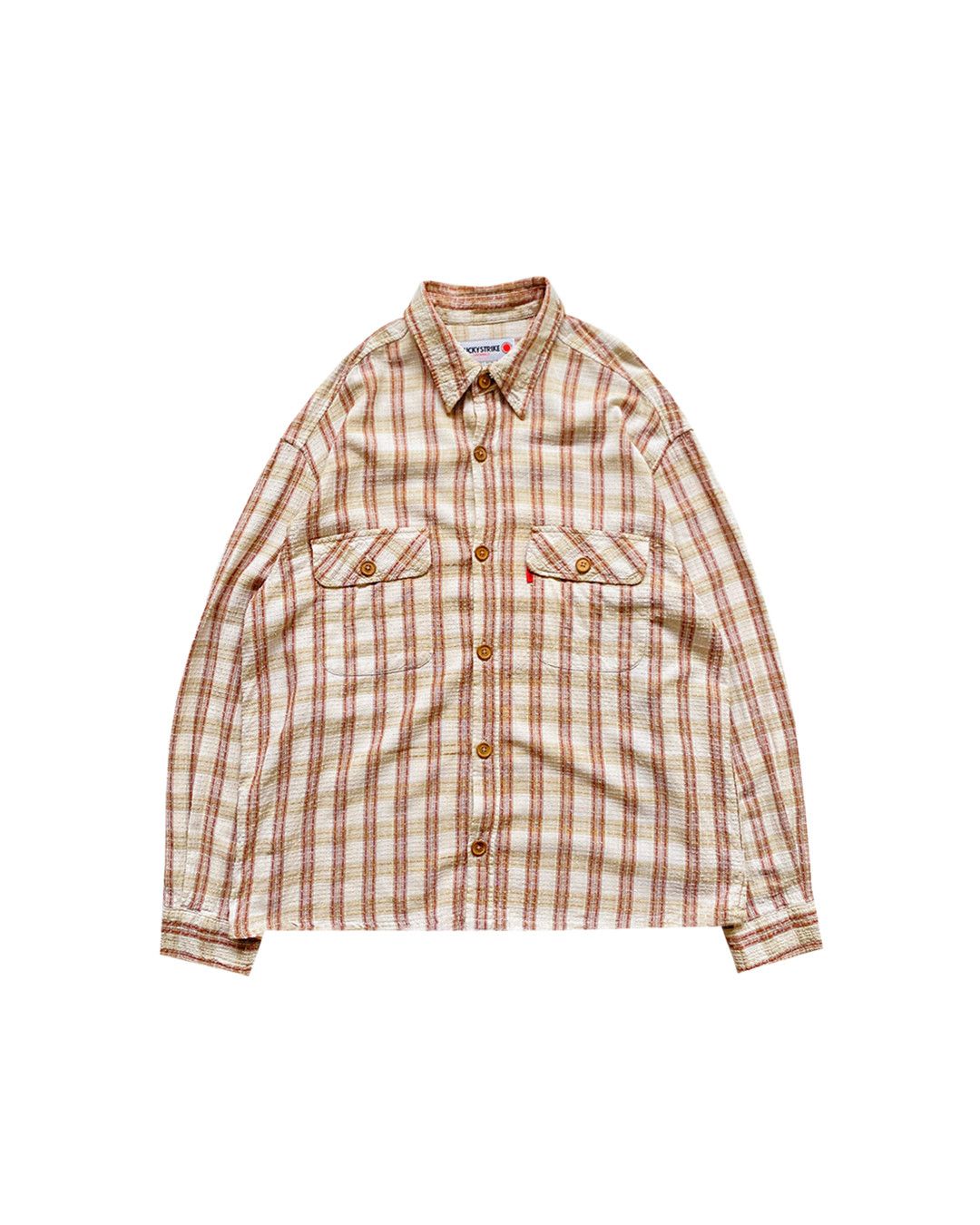 Other Boxy Shirt - Lucky Strike Cream square Pattern Size US XL / EU 56 / 4 - 1 Thumbnail