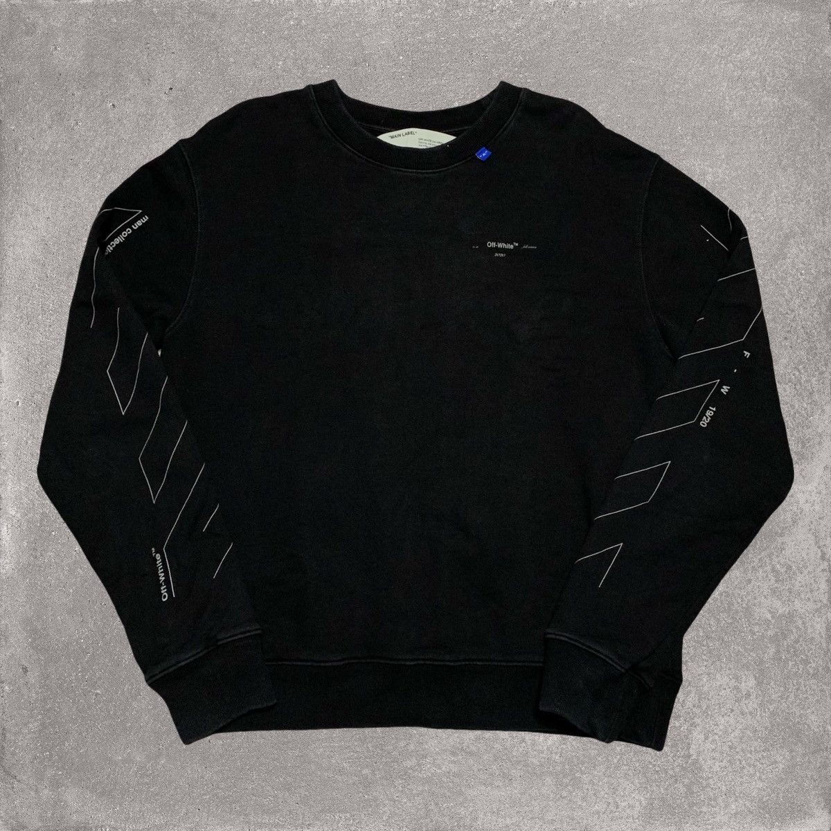 Off-White Off White Large Outline Arrows Black Sweatshirt Crewneck Size US L / EU 52-54 / 3 - 2 Thumbnail