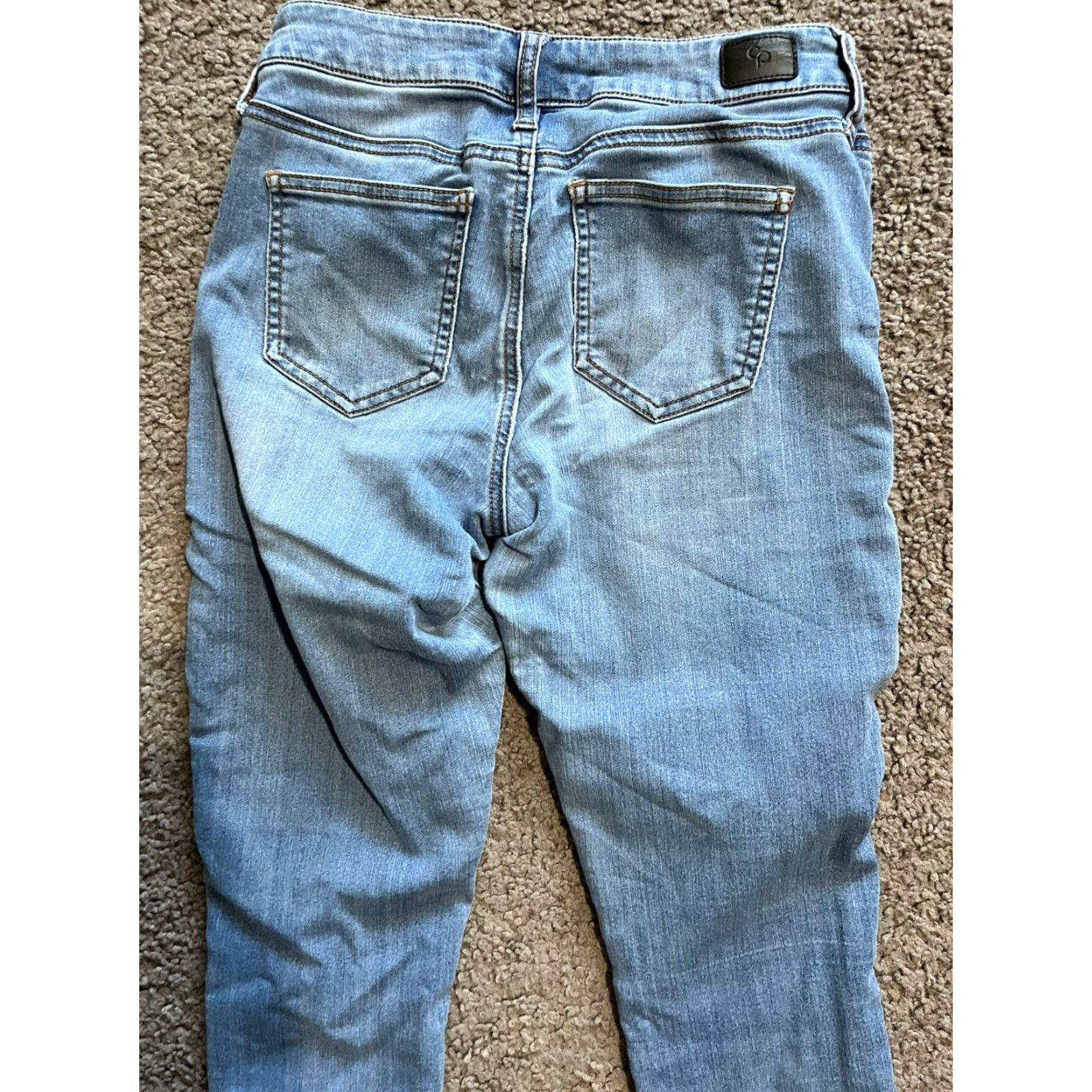 Vintage Celebrity Pink Dawson Super Skinny Jeans Juniors 1/25 Blue Low Rise Medium Wash Size 25" / US 0 / IT 36 - 4 Thumbnail