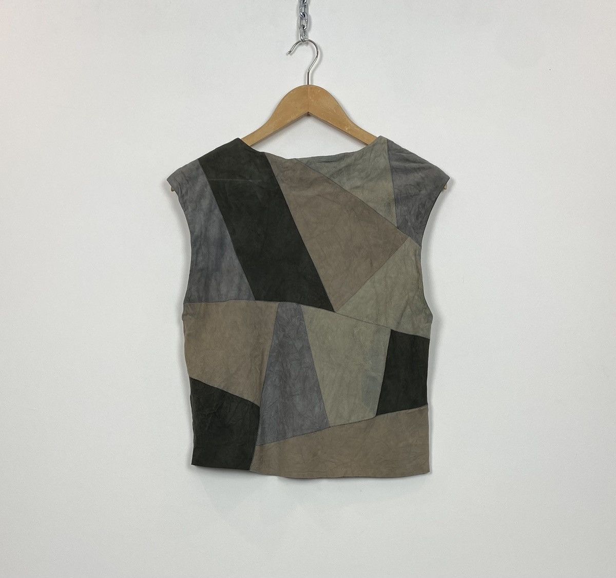 Allsaints AllSaints Sleeveless Turner Tee 100% Goat Suede Women’s UK8 Size S / US 4 / IT 40 - 12 Thumbnail