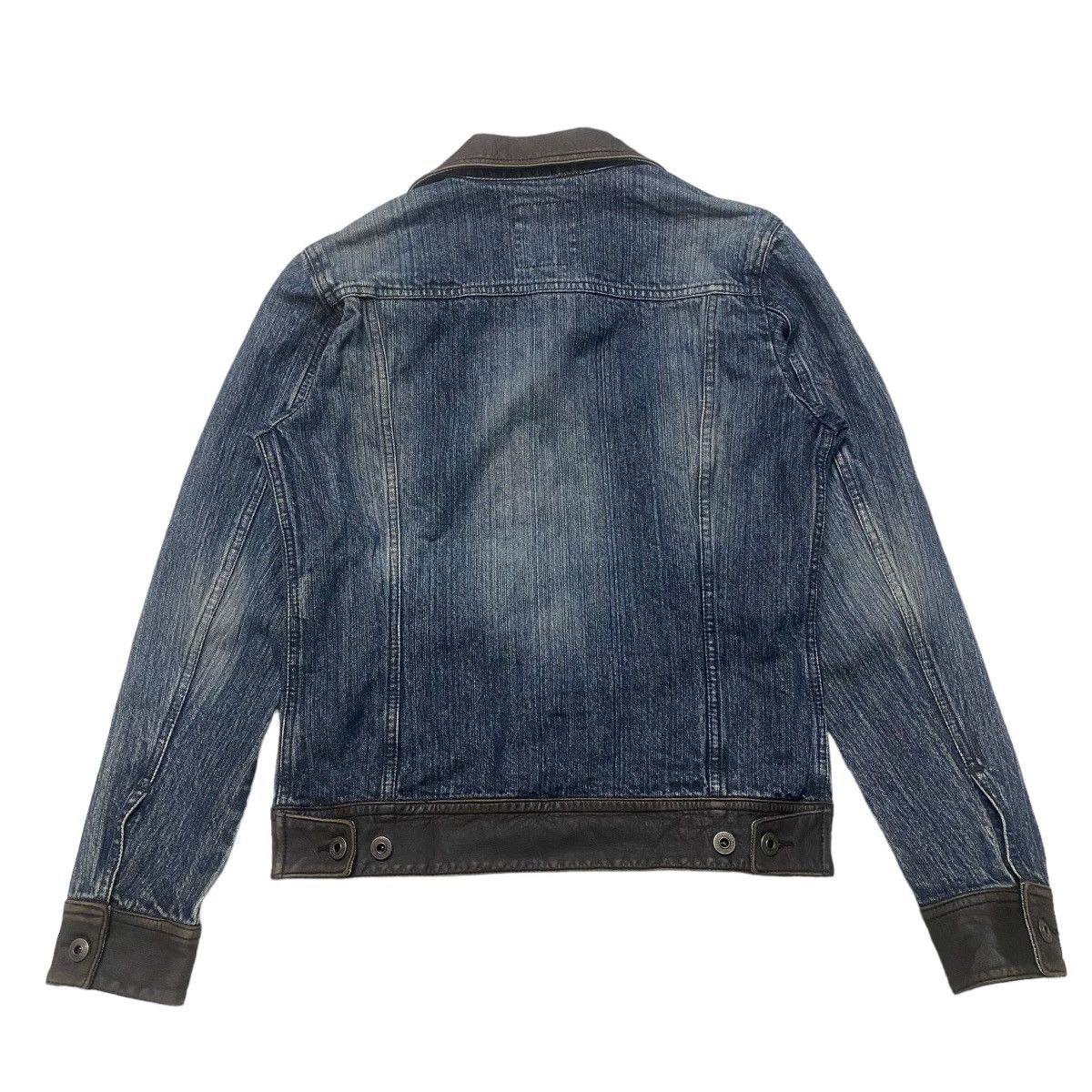 Le Grande Bleu (L.G.B.) Difference Rupert Denim Jacket Leather Trimmed LGB Size US M / EU 48-50 / 2 - 2 Thumbnail