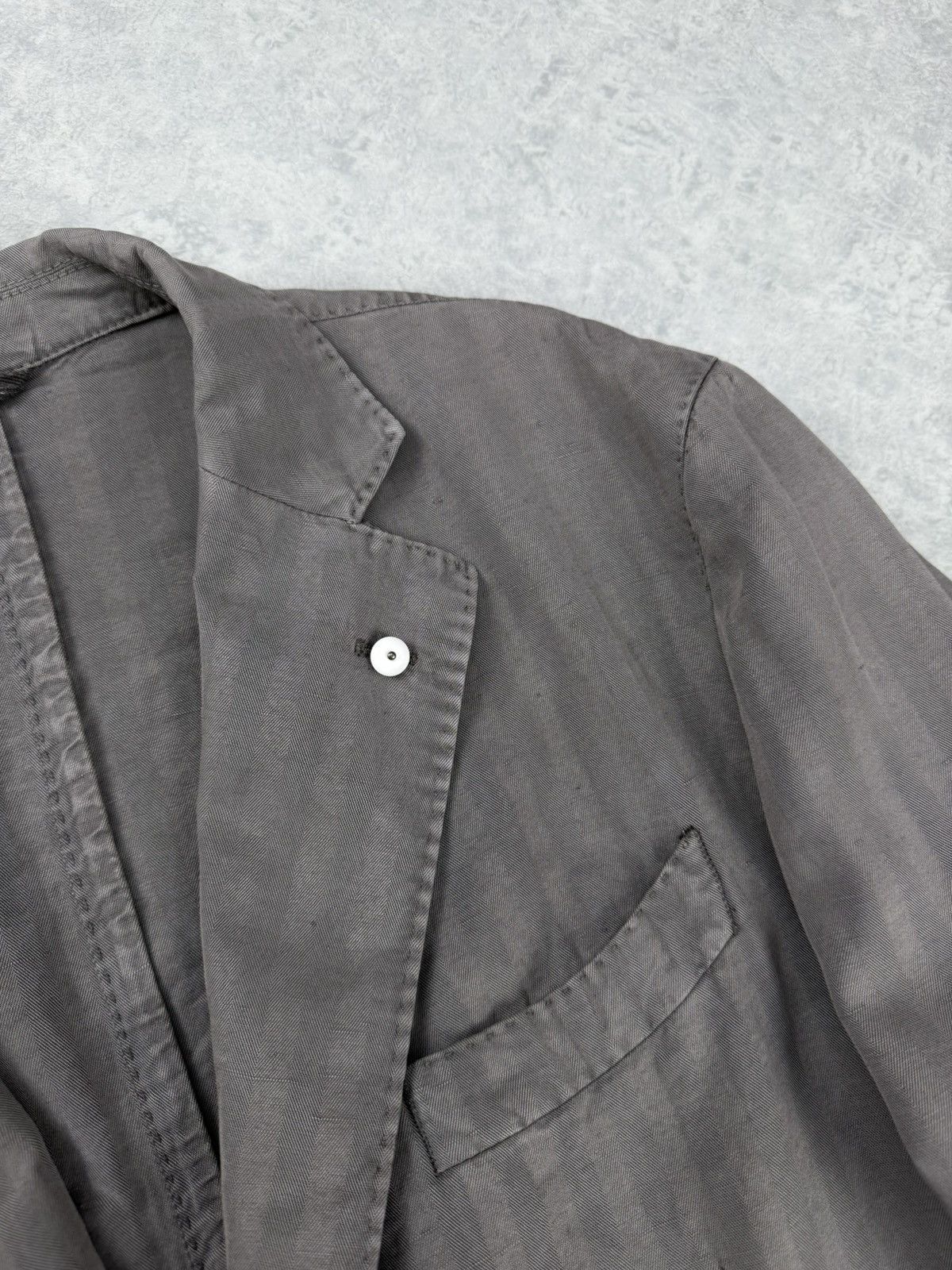L.B.M. 1911 L.B.M. 1911 Blazer Jacket Italy Herringbone Cotton Size 50 Size 40R - 7 Thumbnail