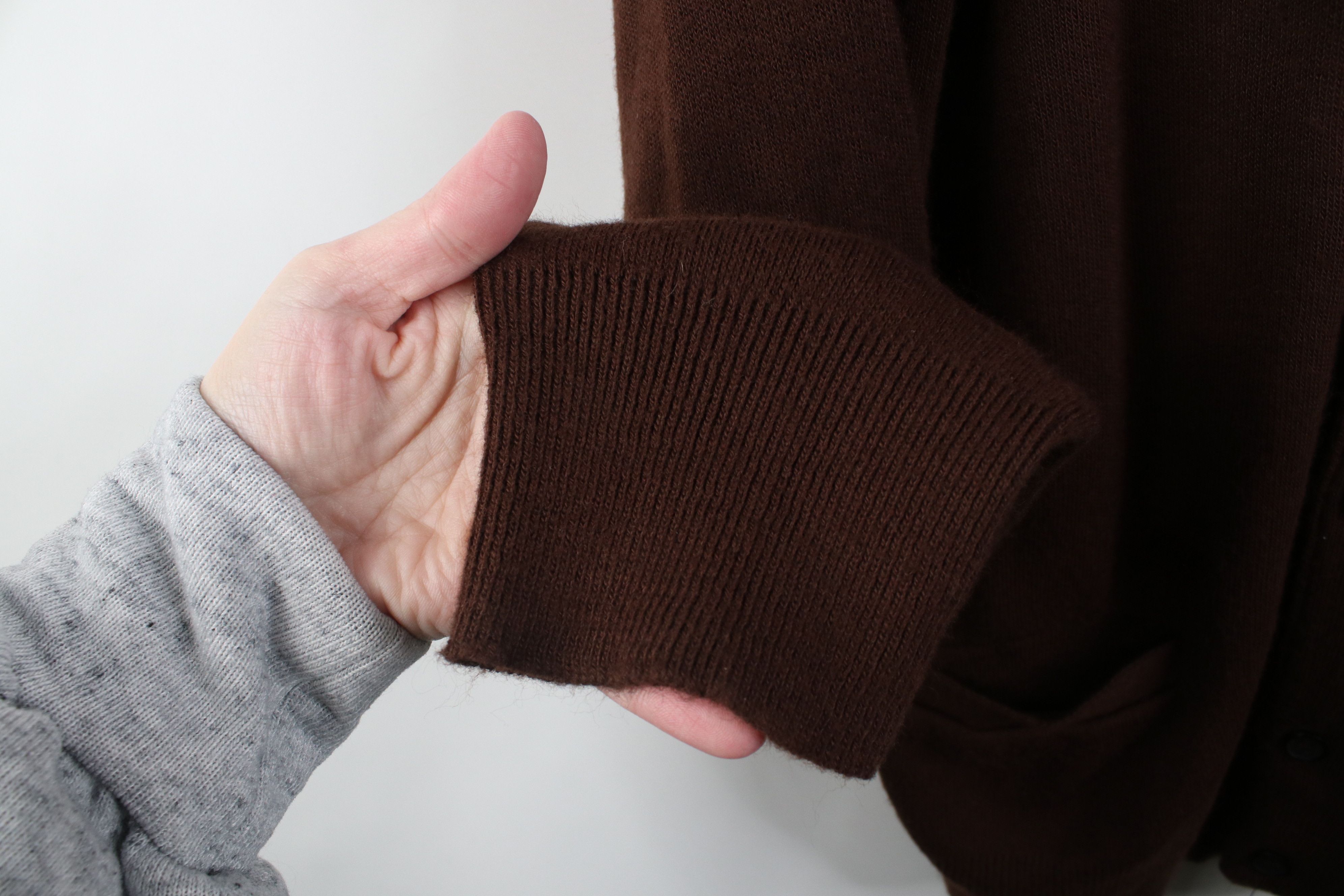 Vintage Vintage 70s Streetwear Soft Knit Cardigan Sweater Brown USA Size US L / EU 52-54 / 3 - 6 Thumbnail