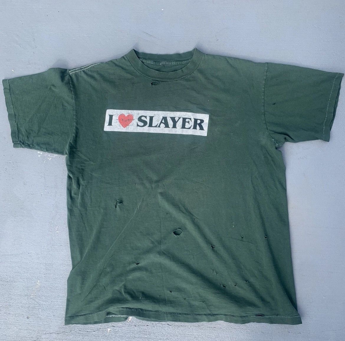 World Industries 1992 World Industries “I Love Slayer” T Shirt Size XL. RARE Size US XL / EU 56 / 4 - 1 Thumbnail