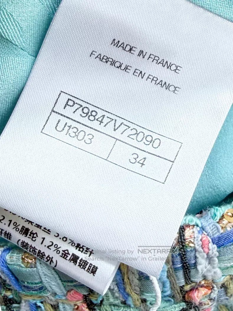 Chanel Chanel 25A show high-end handicraft peacock blue woven gol Size XXS / US 00 / IT 34 - 6 Thumbnail