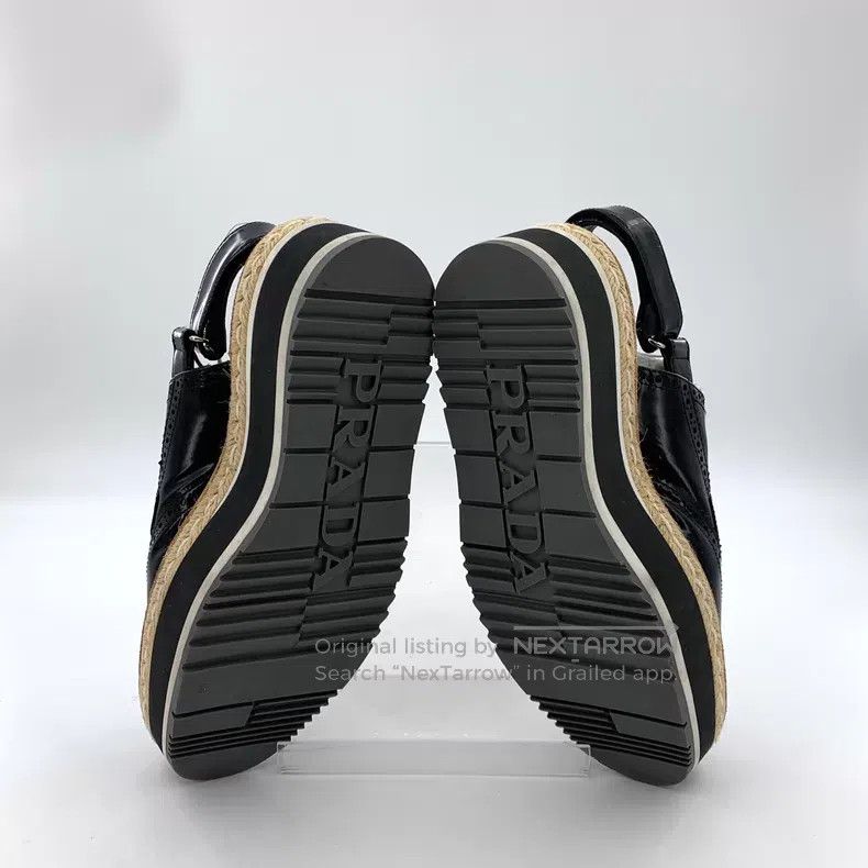 Prada Prada Black muffin lace-up half-slop casual shoes Size US 6.5 / IT 36.5 - 5 Thumbnail