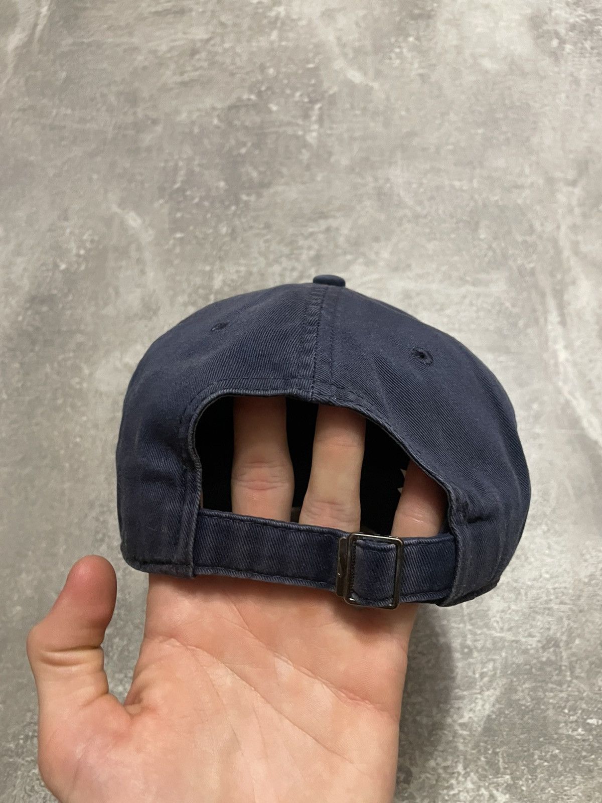 Nike × Vintage Vintage Nike Swoosh Logo Navy Blue Y2K Cap Hat Size ONE SIZE - 7 Thumbnail