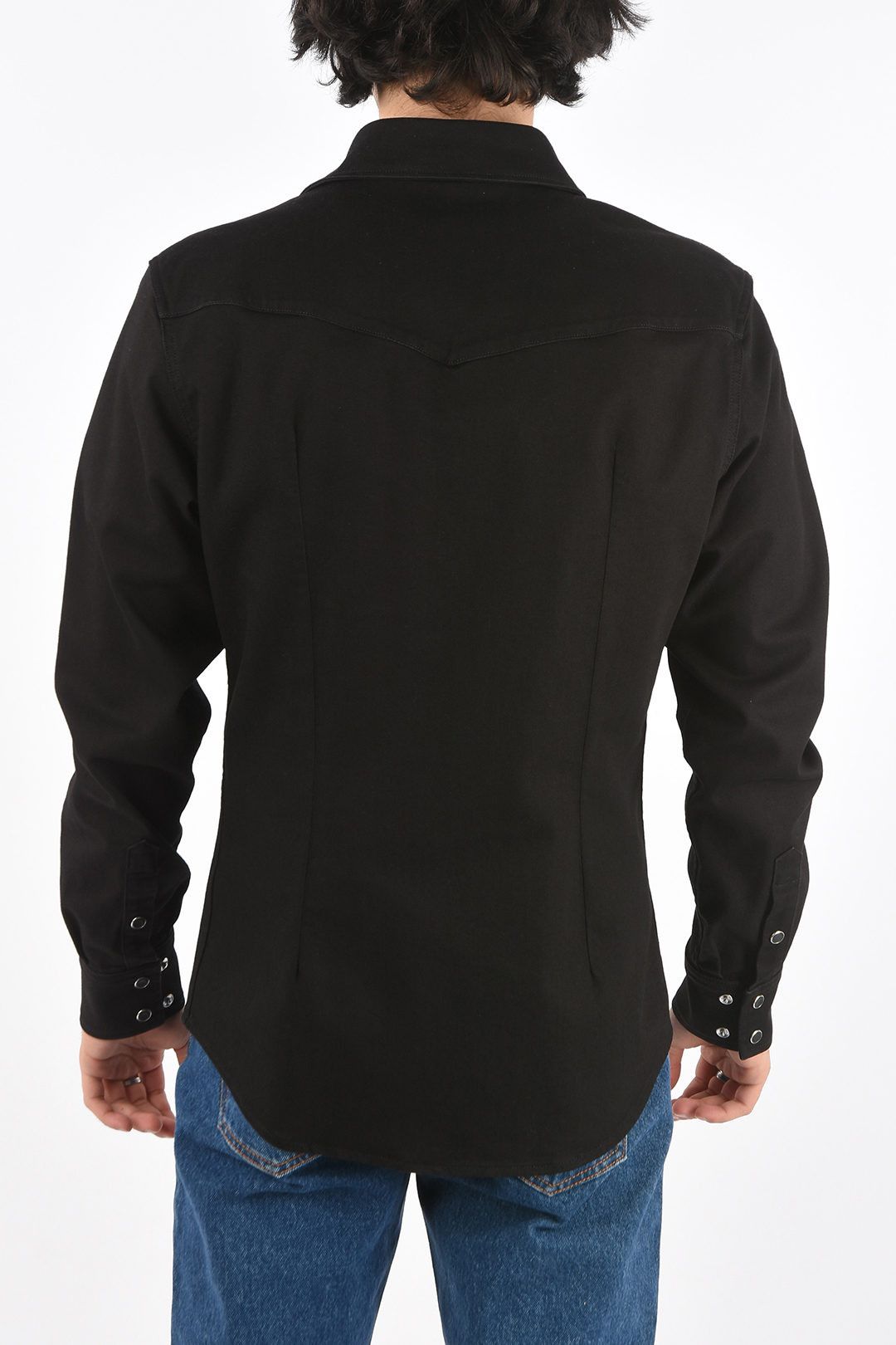 Dolce & Gabbana o1y0125 Denim Shirt in Black Size US XXS / EU 40 - 2 Thumbnail