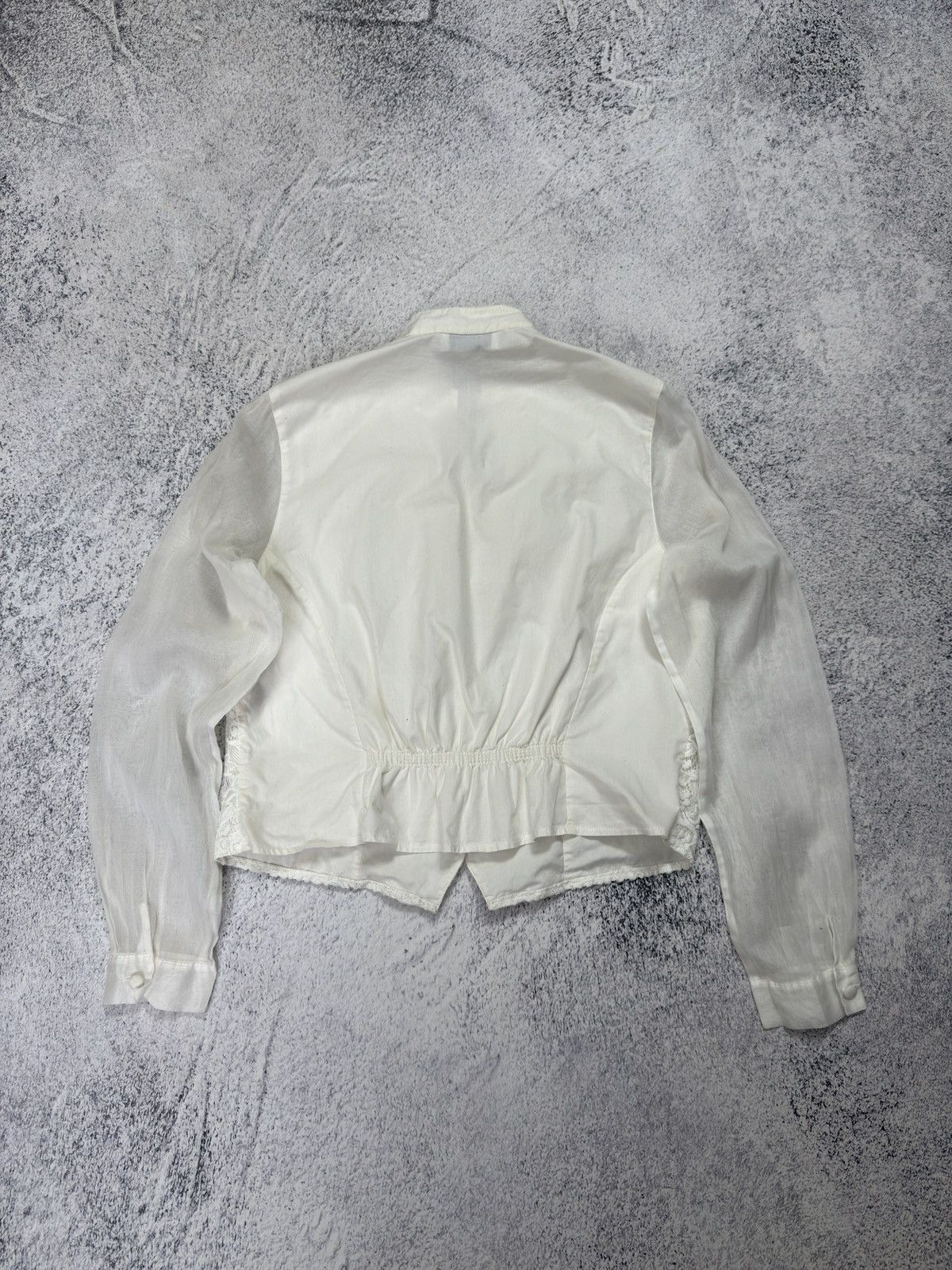 ANNE FONTAINE Anne Fontaine Paris Lace Silk-Mix Blouse Made in France Size S / US 4 / IT 40 - 9 Thumbnail