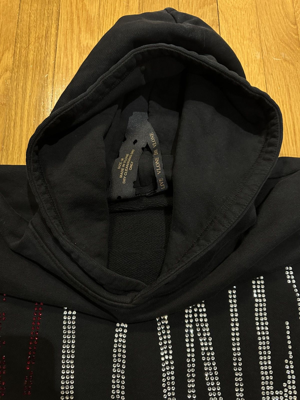 Vlone VLONE STAPLE RED RHINESTONE HOODIE Size US M / EU 48-50 / 2 - 3 Thumbnail