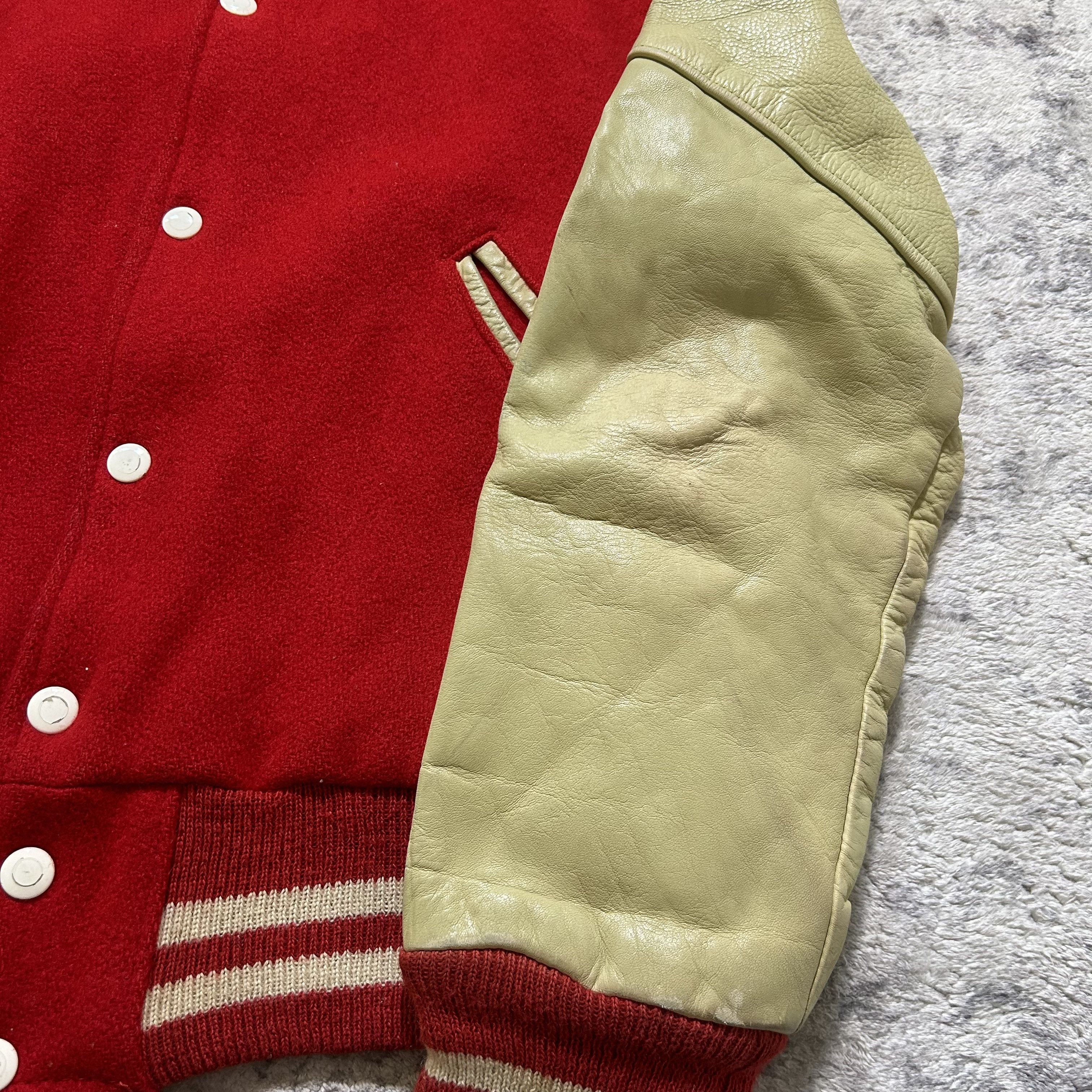Vintage Vintage Leather Varsity Jacket Size US M / EU 48-50 / 2 - 4 Thumbnail