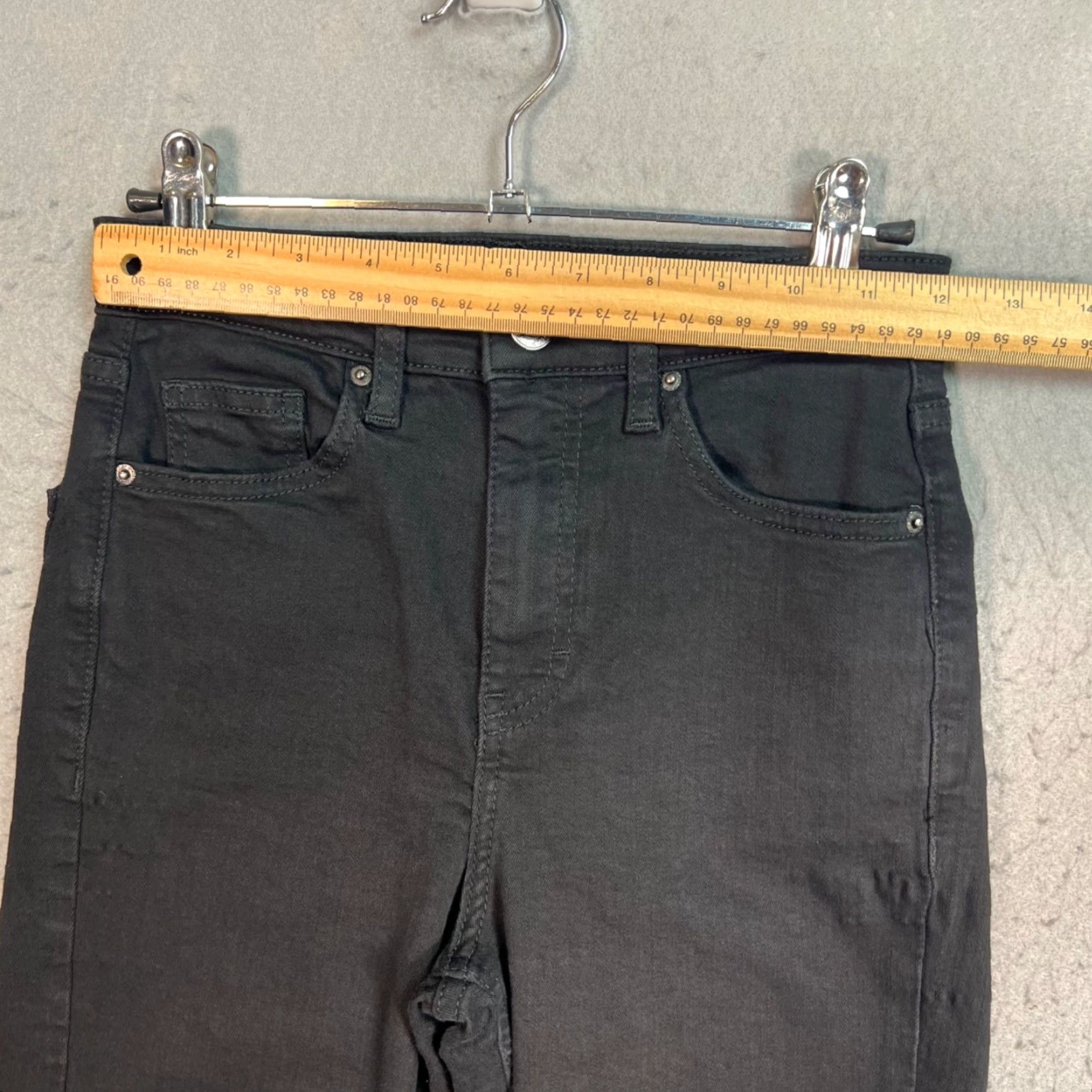 Topshop Topshop Womens Skinny Jeans Black High-Waist Stretch Denim 25 x 30 Jamie Jeans Color: Black Size 42" / US 20 - 6 Thumbnail
